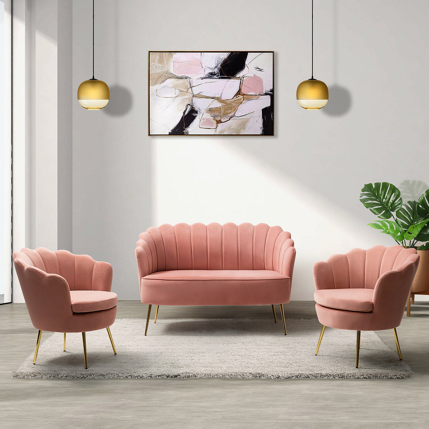 Donata Loveseat in Pink