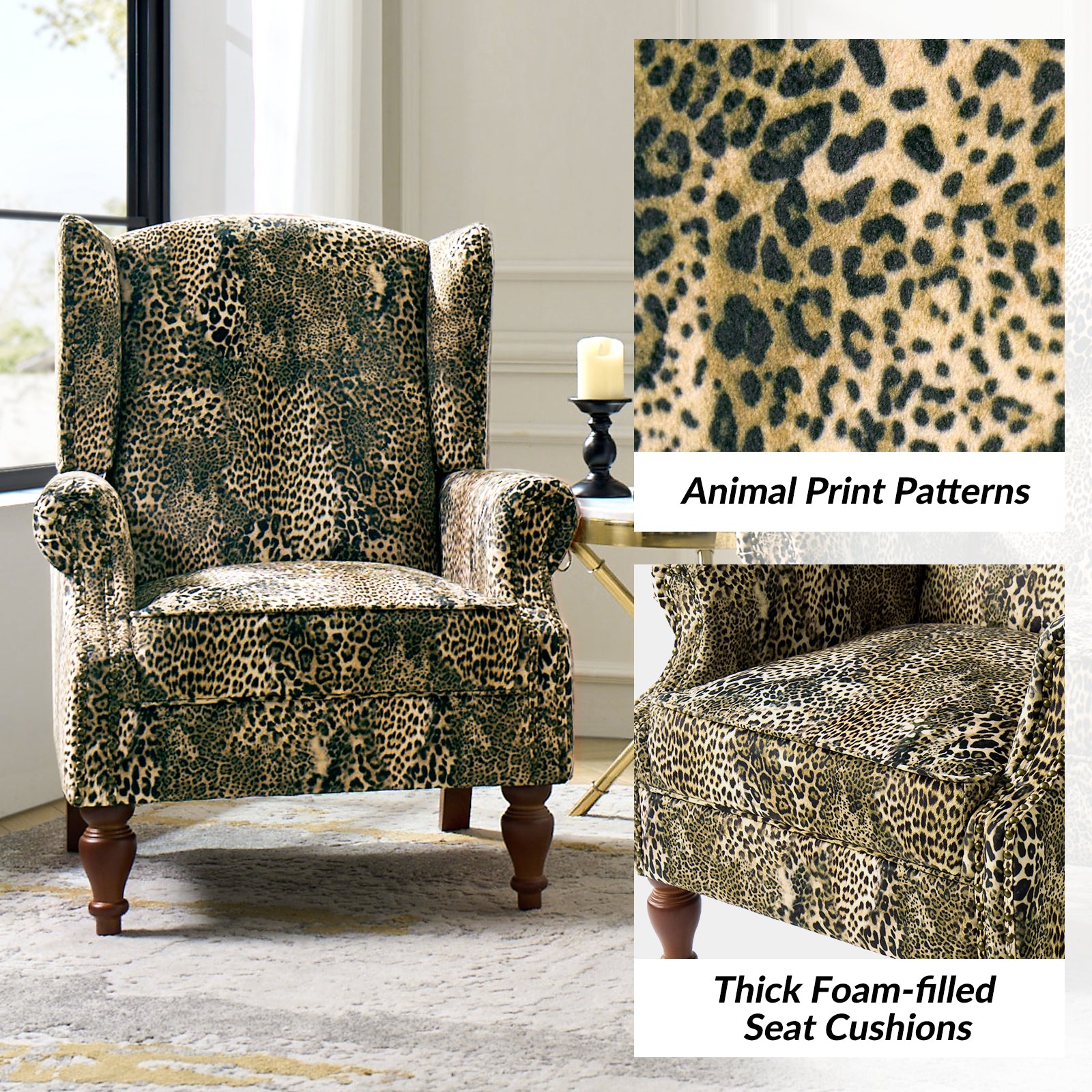 Ivan Armchair in Leopard