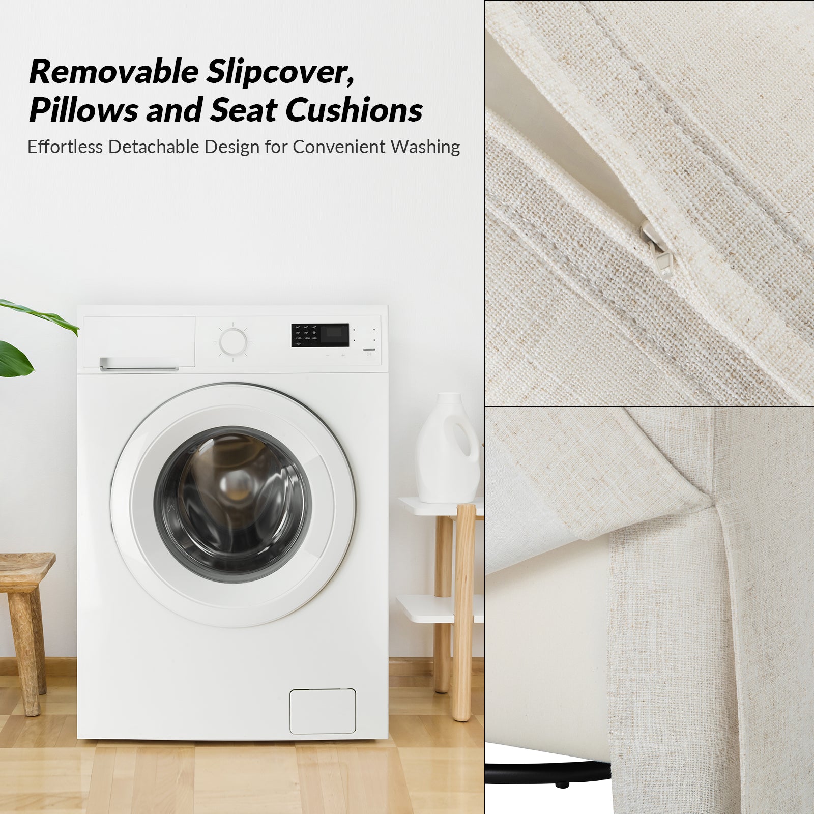 Stan Swivel Chair in Ivory