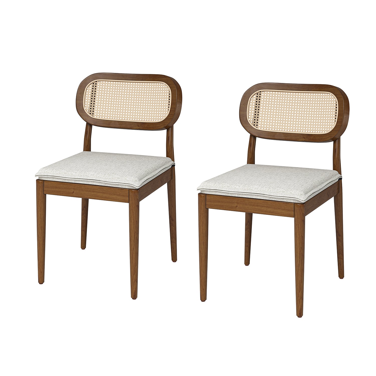 Konstantin Ratten Dining Chair Set of 2 in Acorn