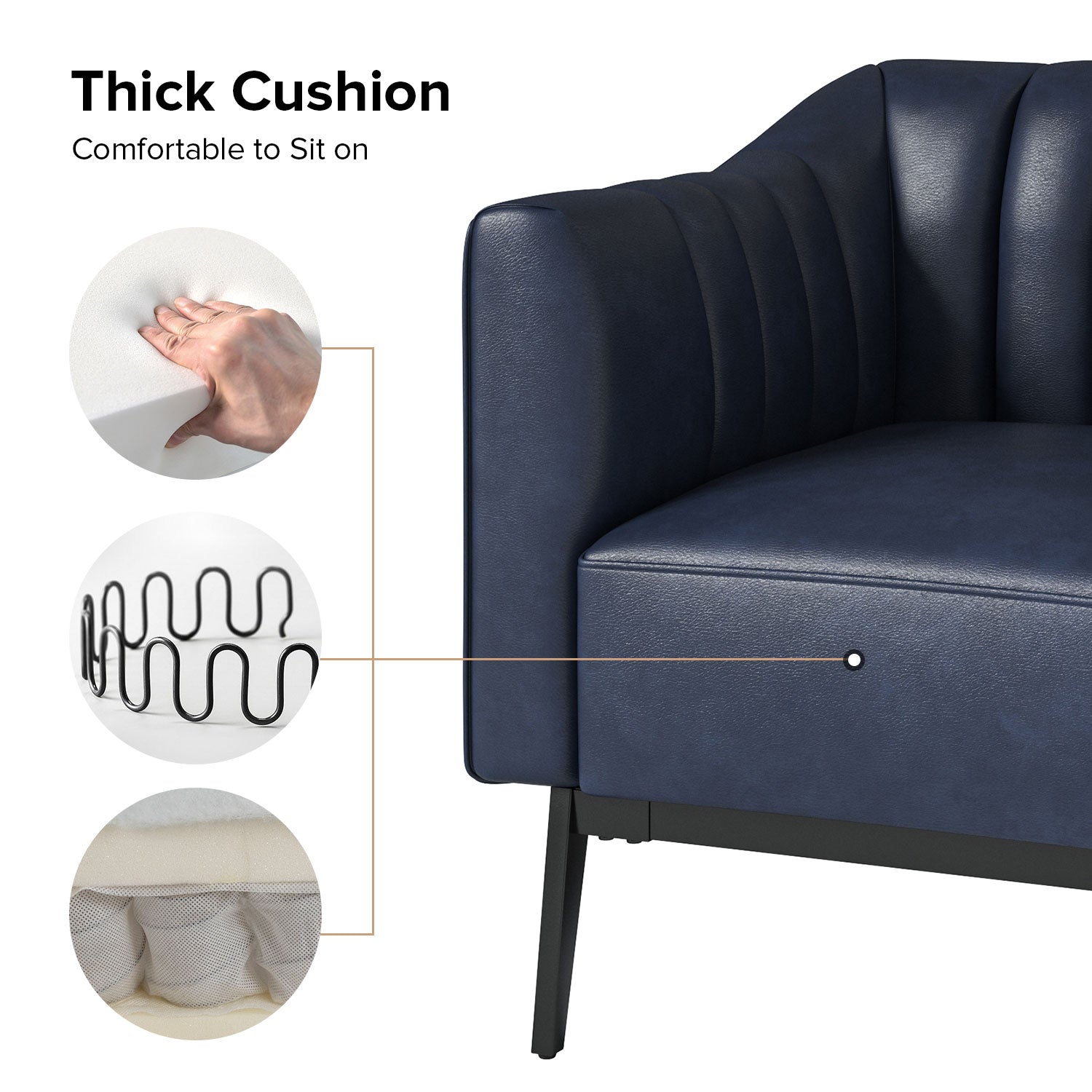 Alfons Chair in Navy