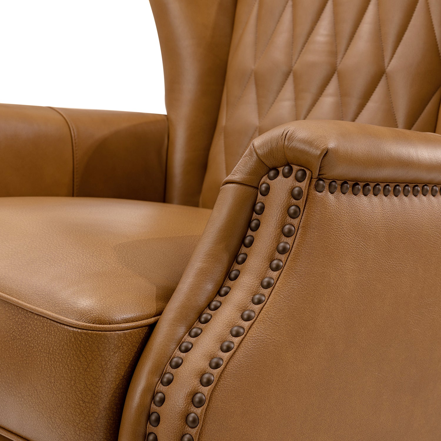 Xaver Genuine Leather Armchair in Camel