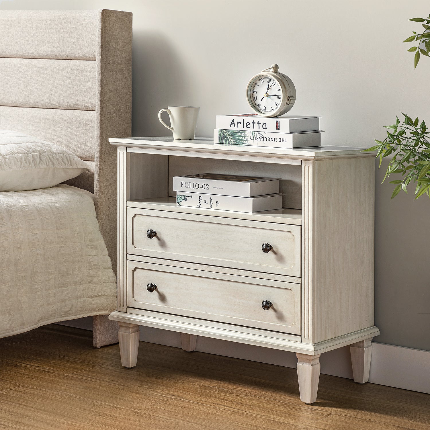 Davide Nightstand in White