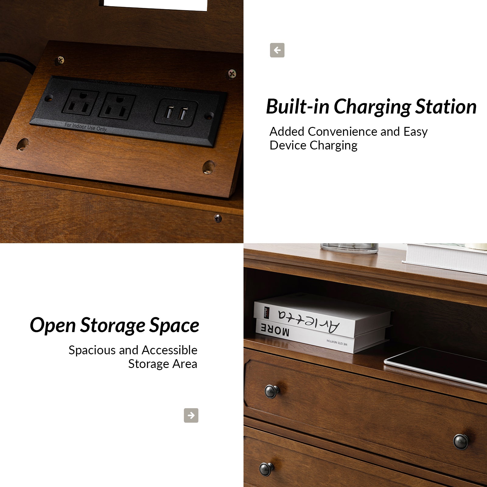 Davide Nightstand in Walnut