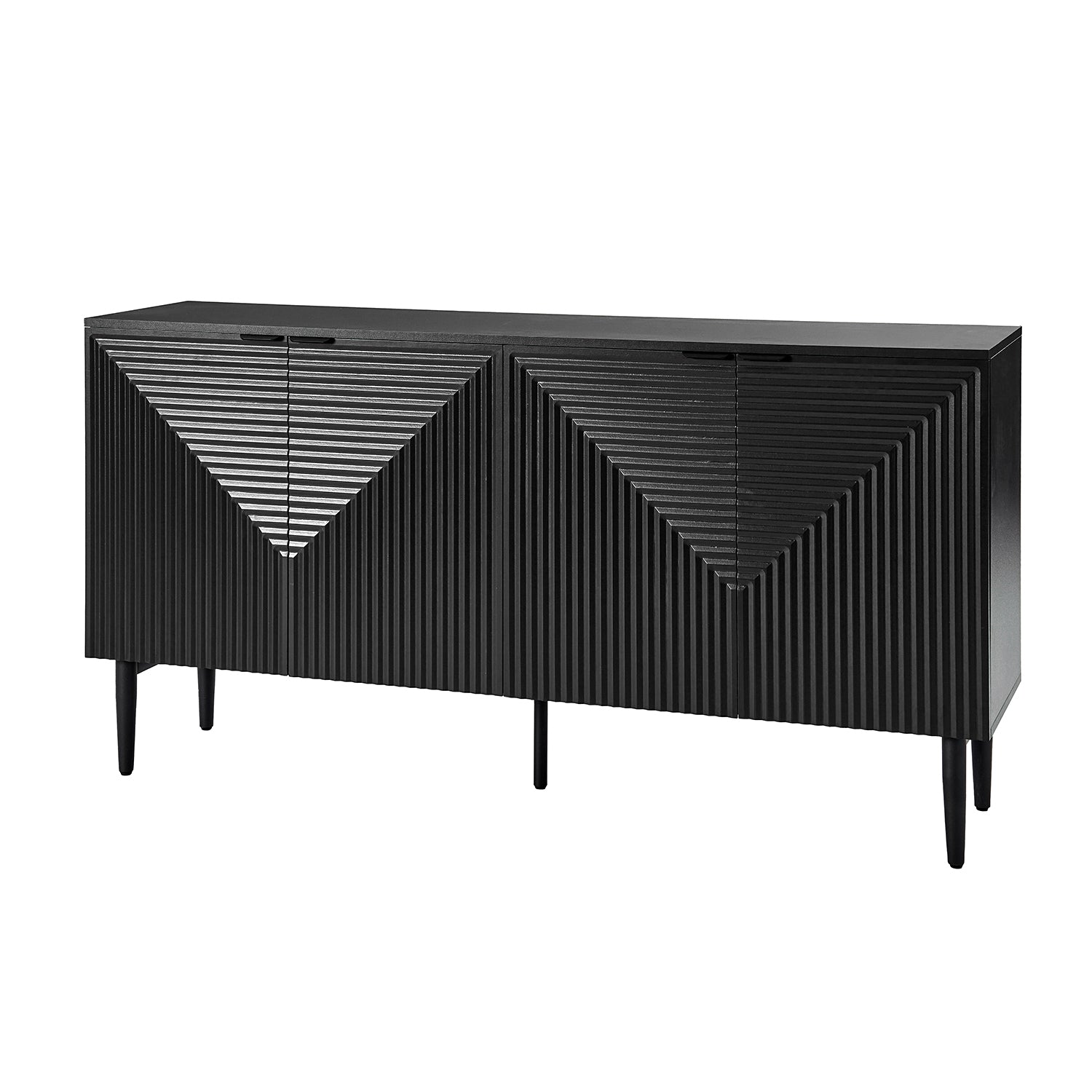 Burkart 4 Door Sideboard in Black