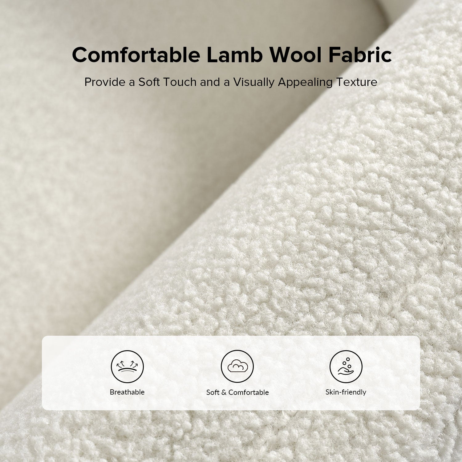 Bernie Boucle Upholstered Armchair in Ivory