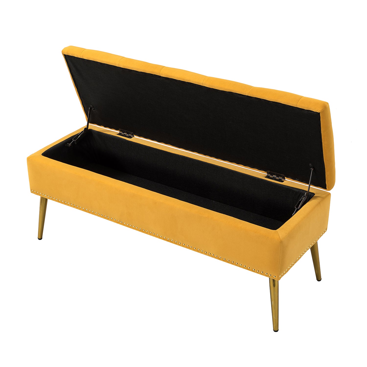 Achilles Storage Bench in Mustard