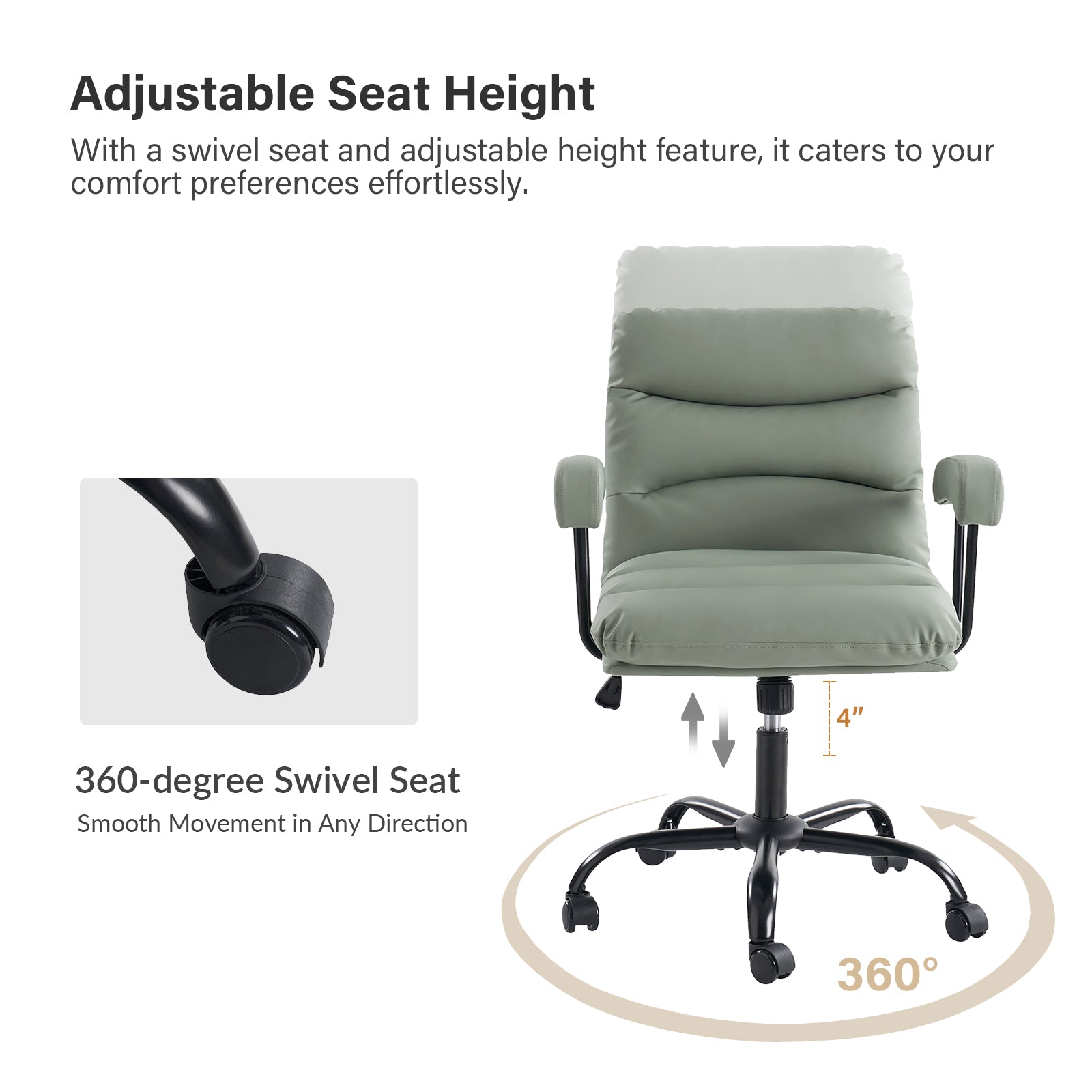 Sal Office Chair in Sage