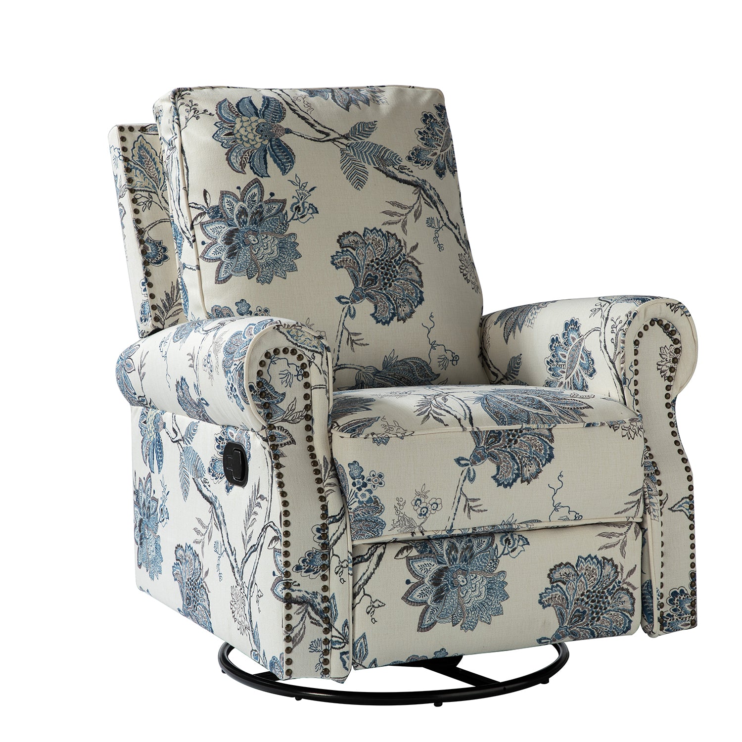 Kaspar Manual Swivel Glider Recliner in Jeacobean