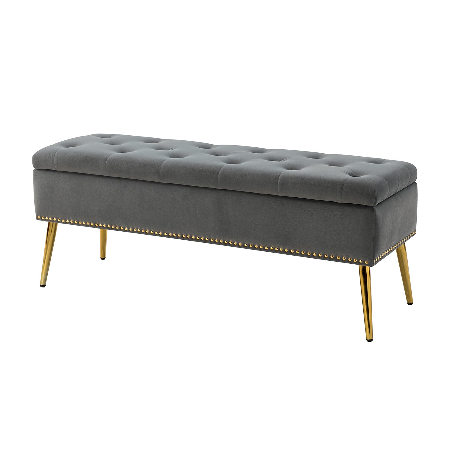 Achilles Storage Bench in Grey