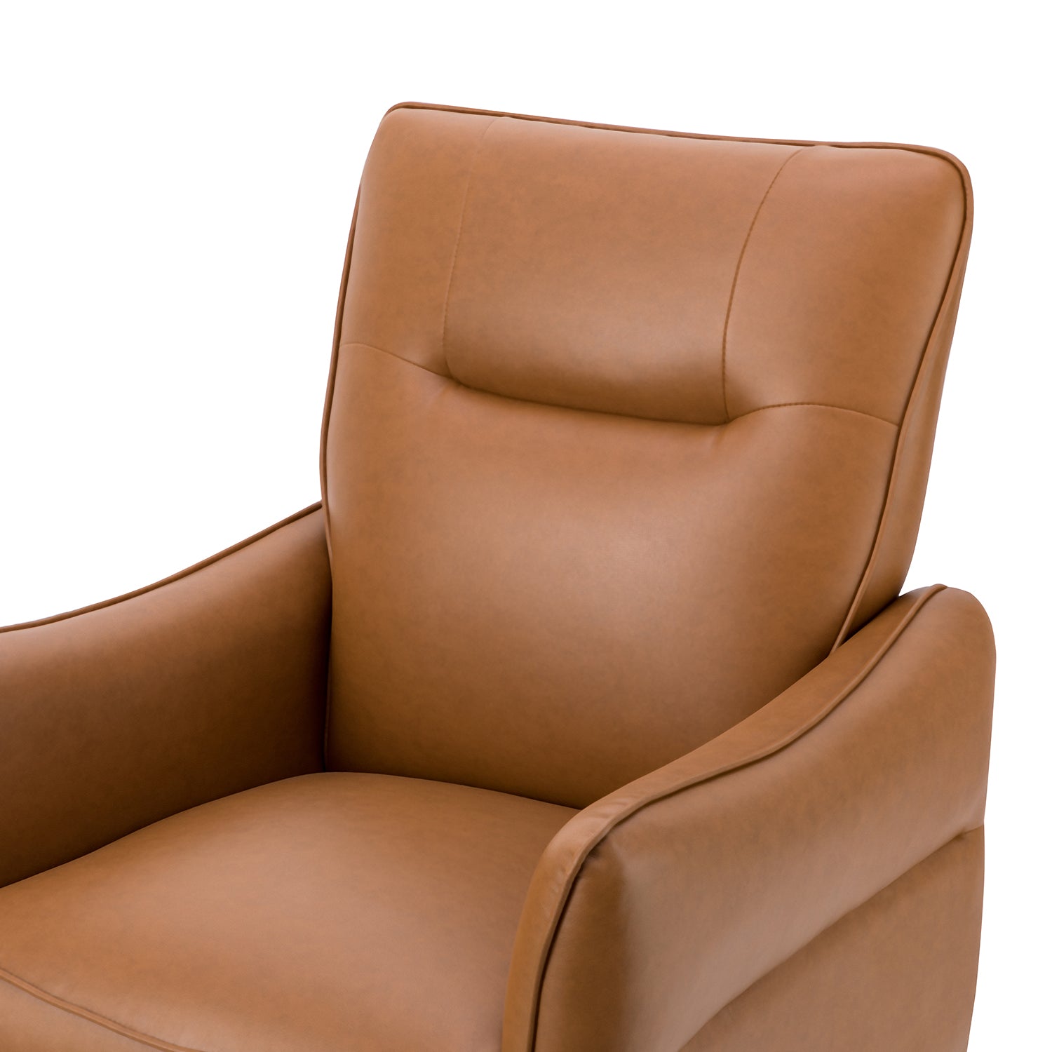 Zuri Vegan Leather Armchair in Camel