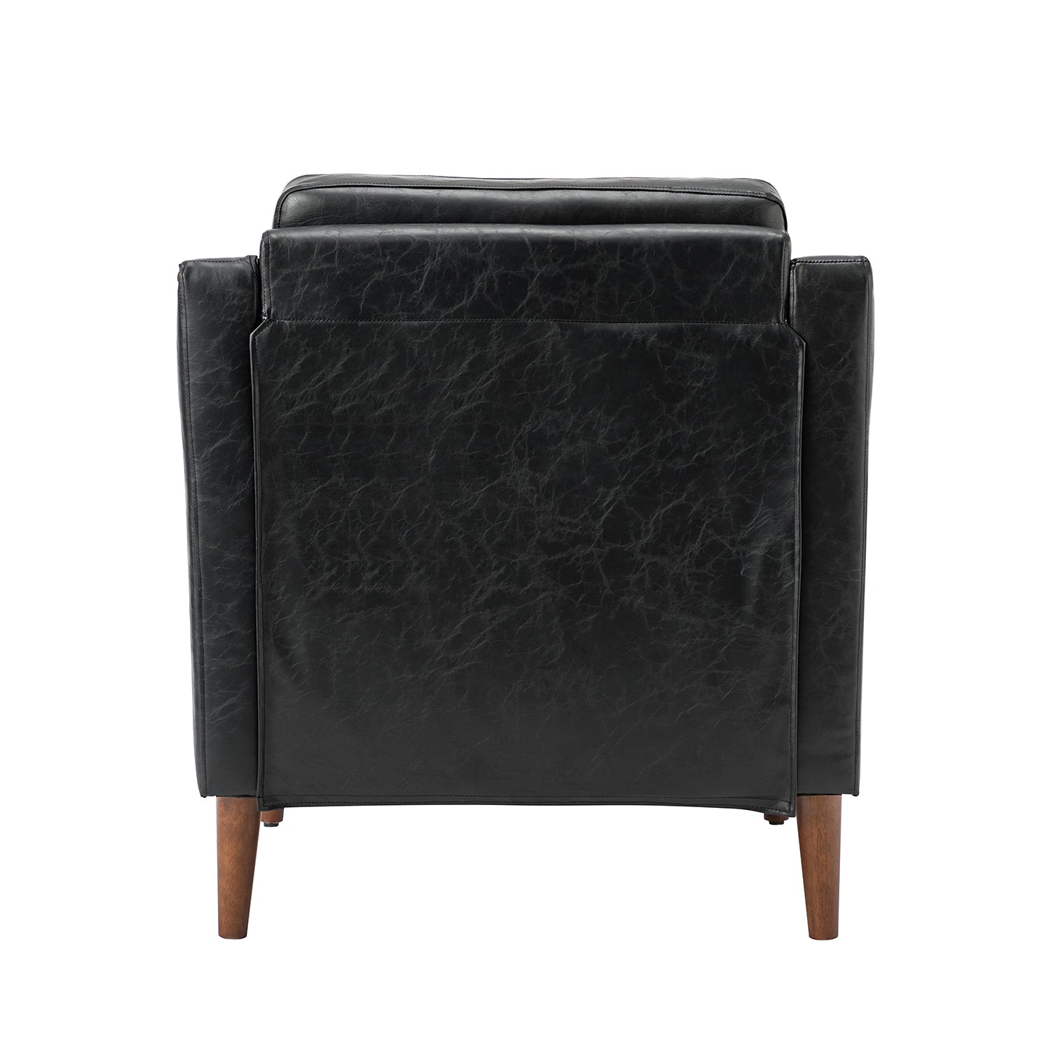 Bonita Vegan Leather Armchair in Black