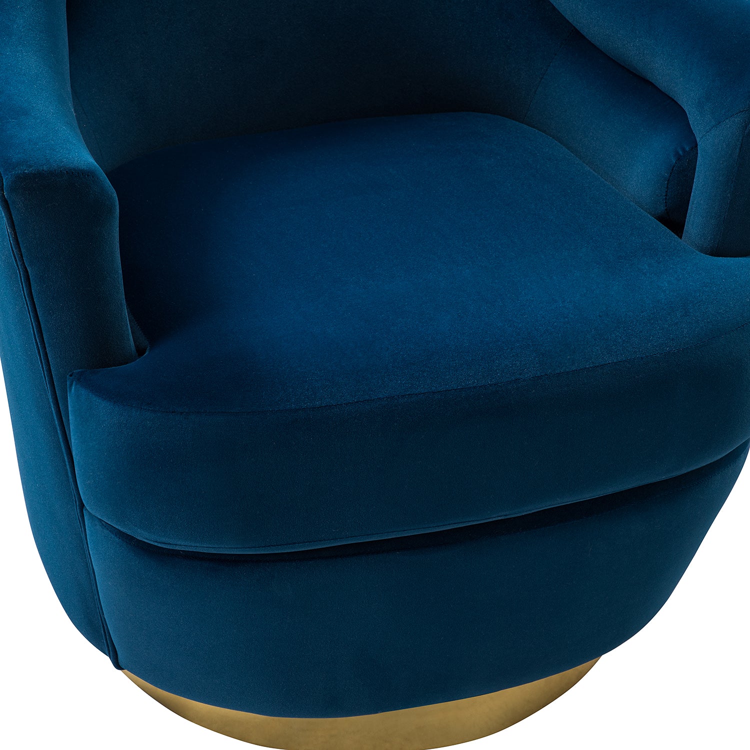 Burkhard Swivel barrel Chair in Navy