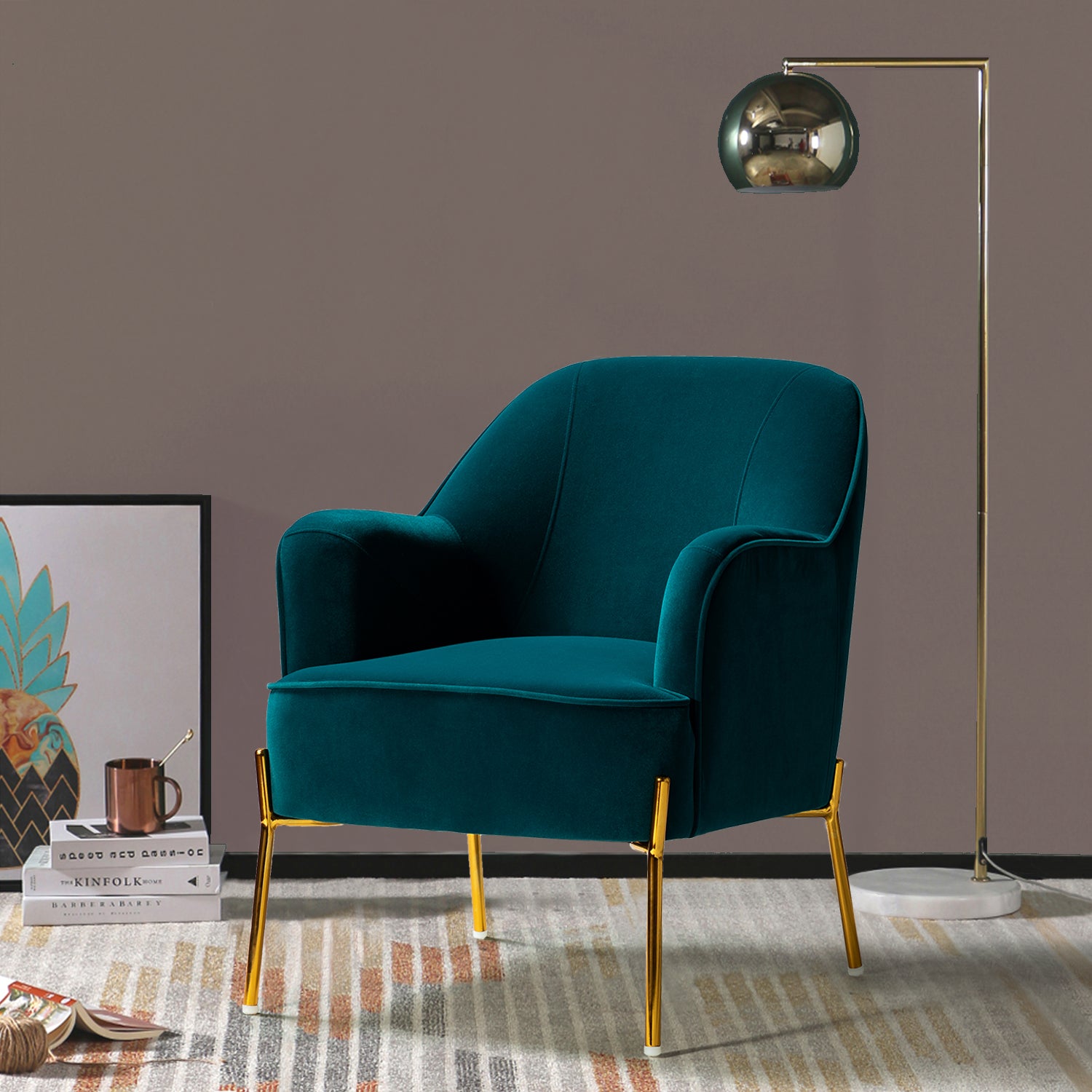 Nora Accent Chair in Teal
