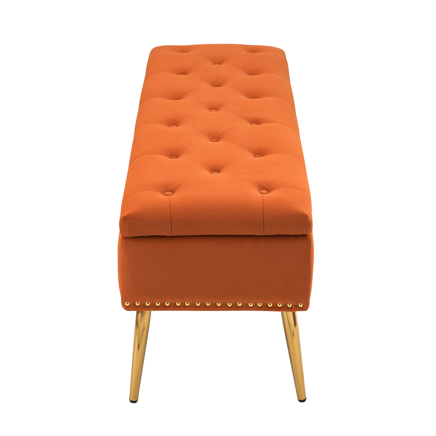 Achilles Storage Bench in Orange