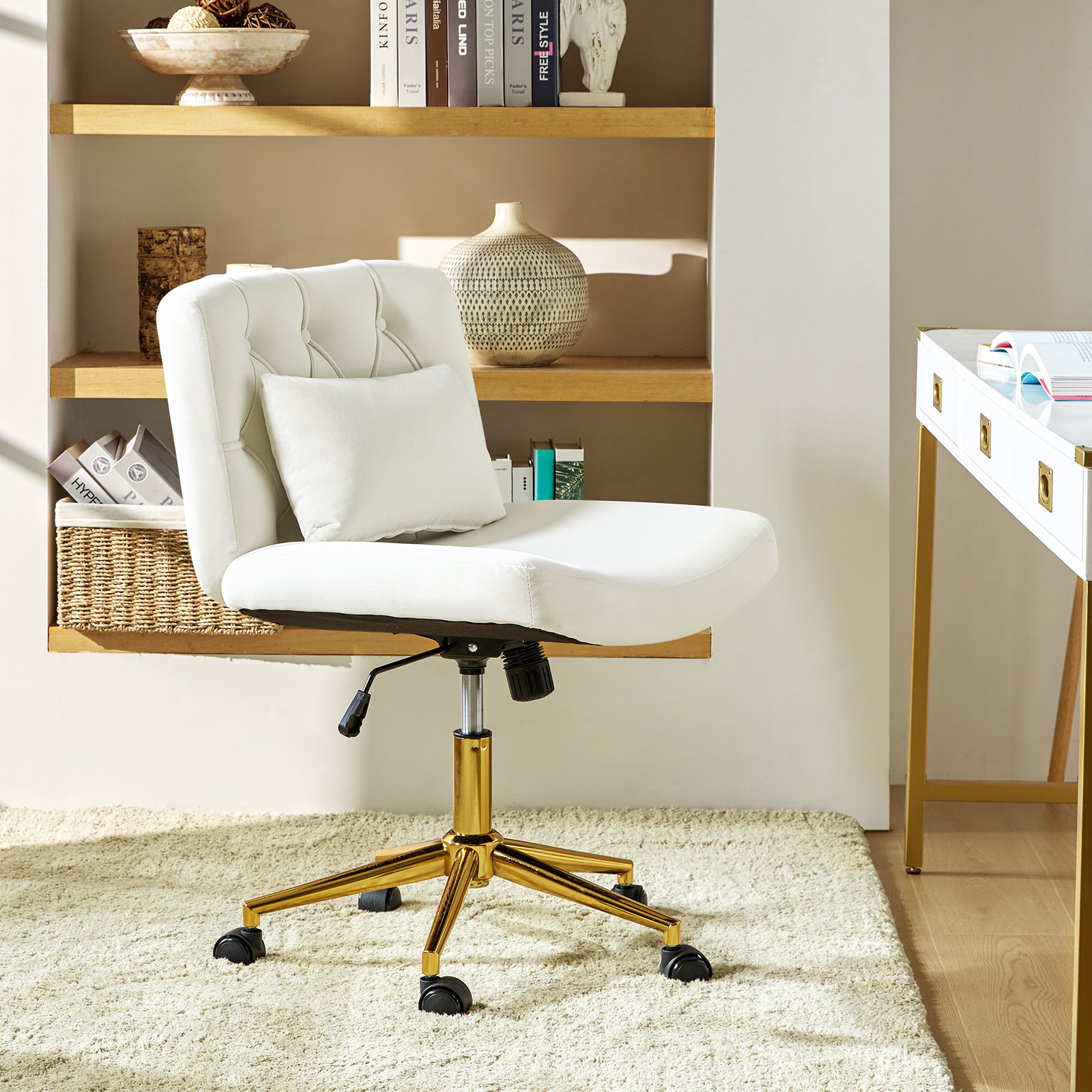 Violet Office Chair in Ivory