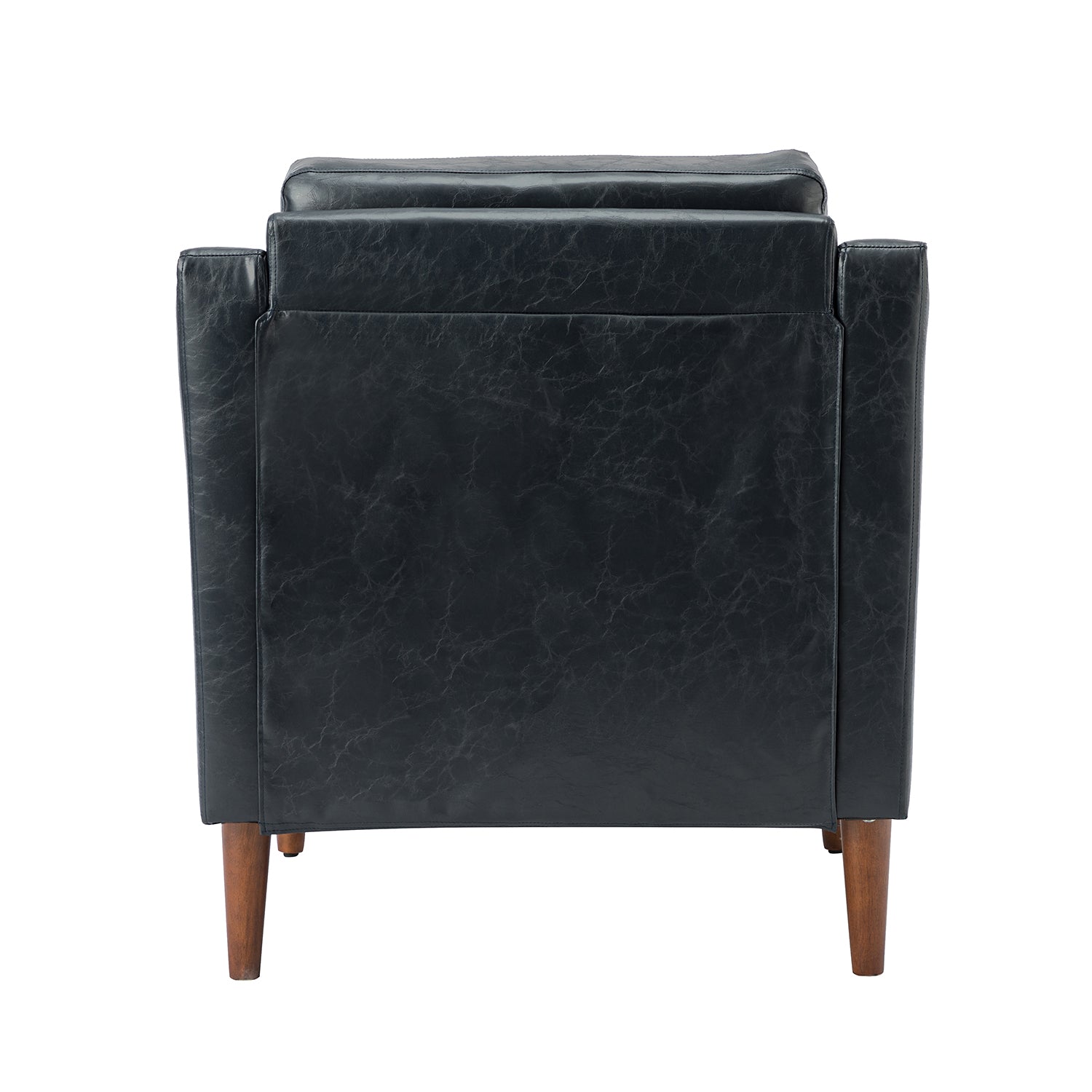 Bonita Vegan Leather Armchair in Navy