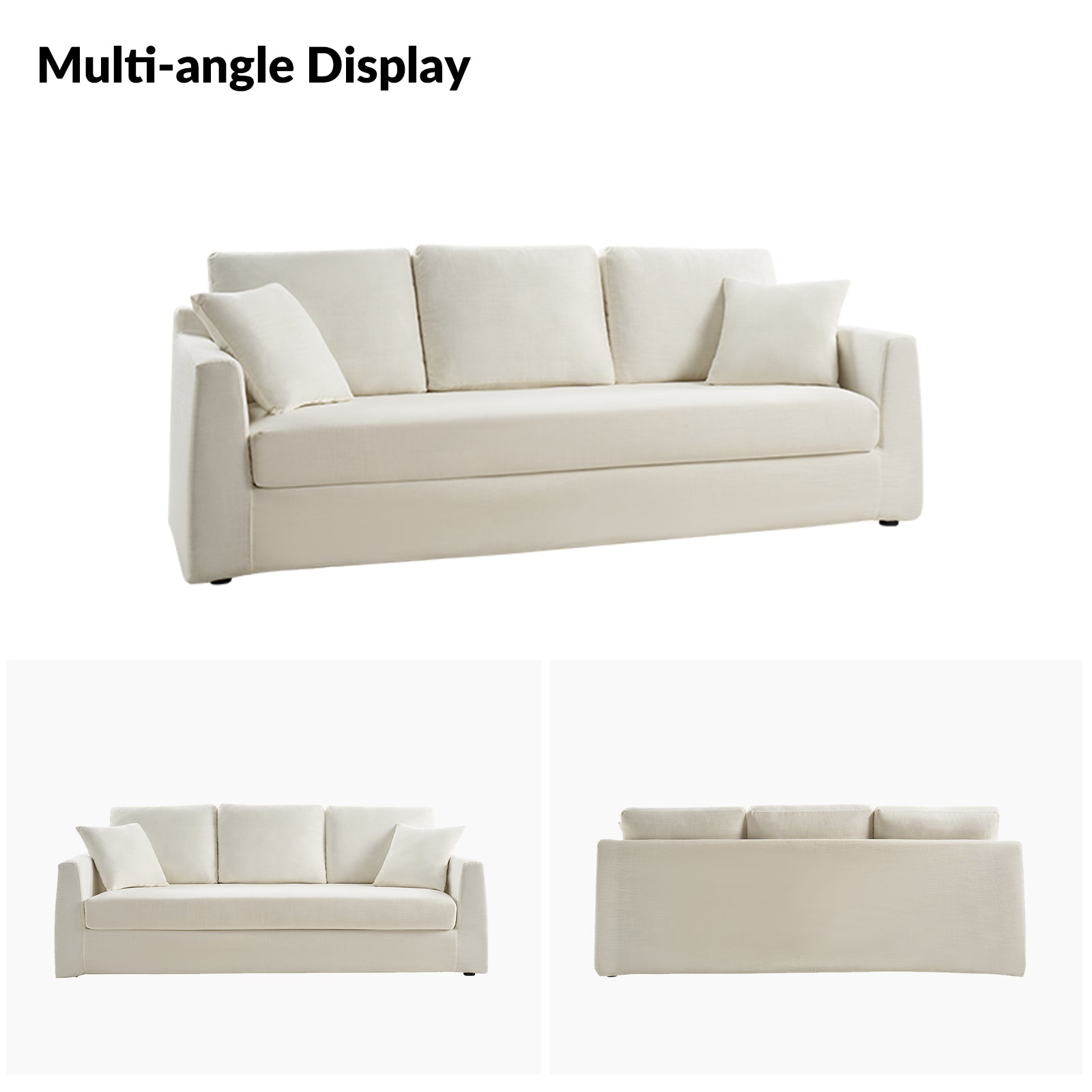 Riccardo Slipcovered Sofa in White