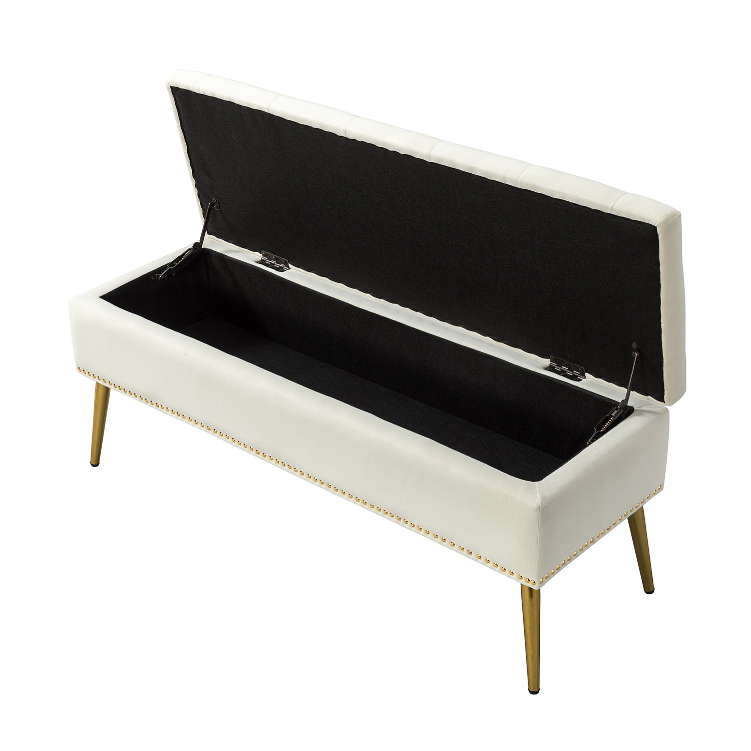 Achilles Storage Bench in Ivory