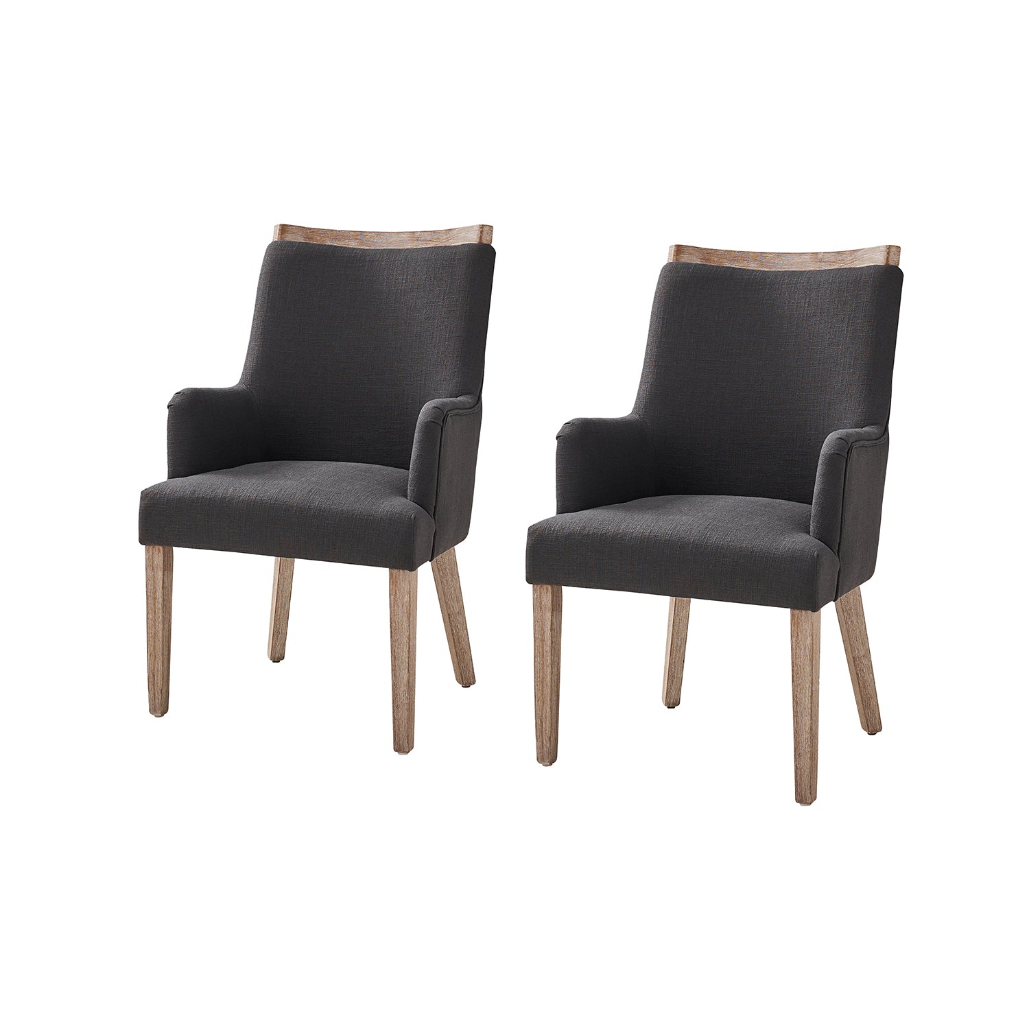 Albert Dining Chair Set of 2 in Charcoal