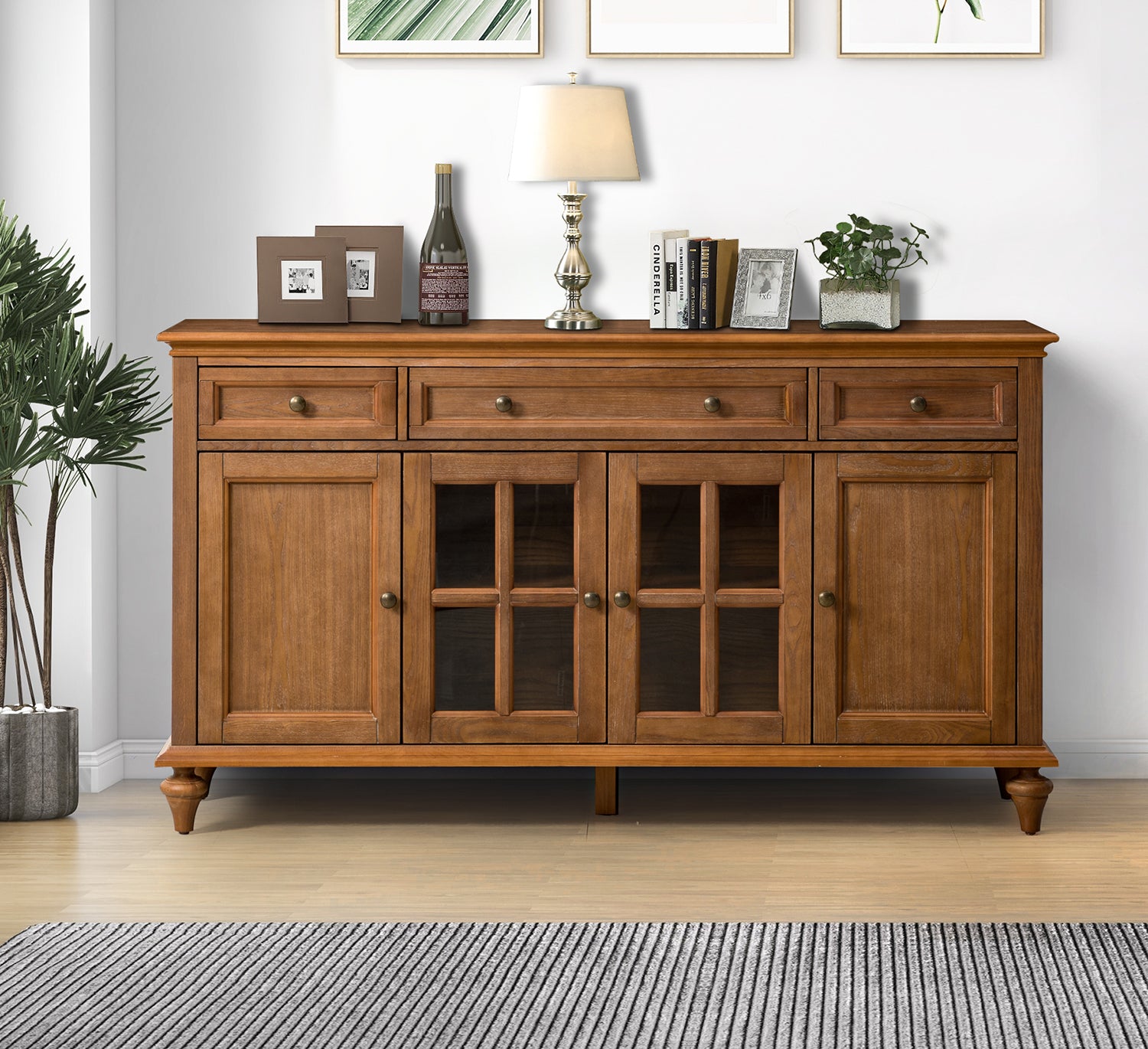 Alvise 3 Drawer Sideboard in Acorn