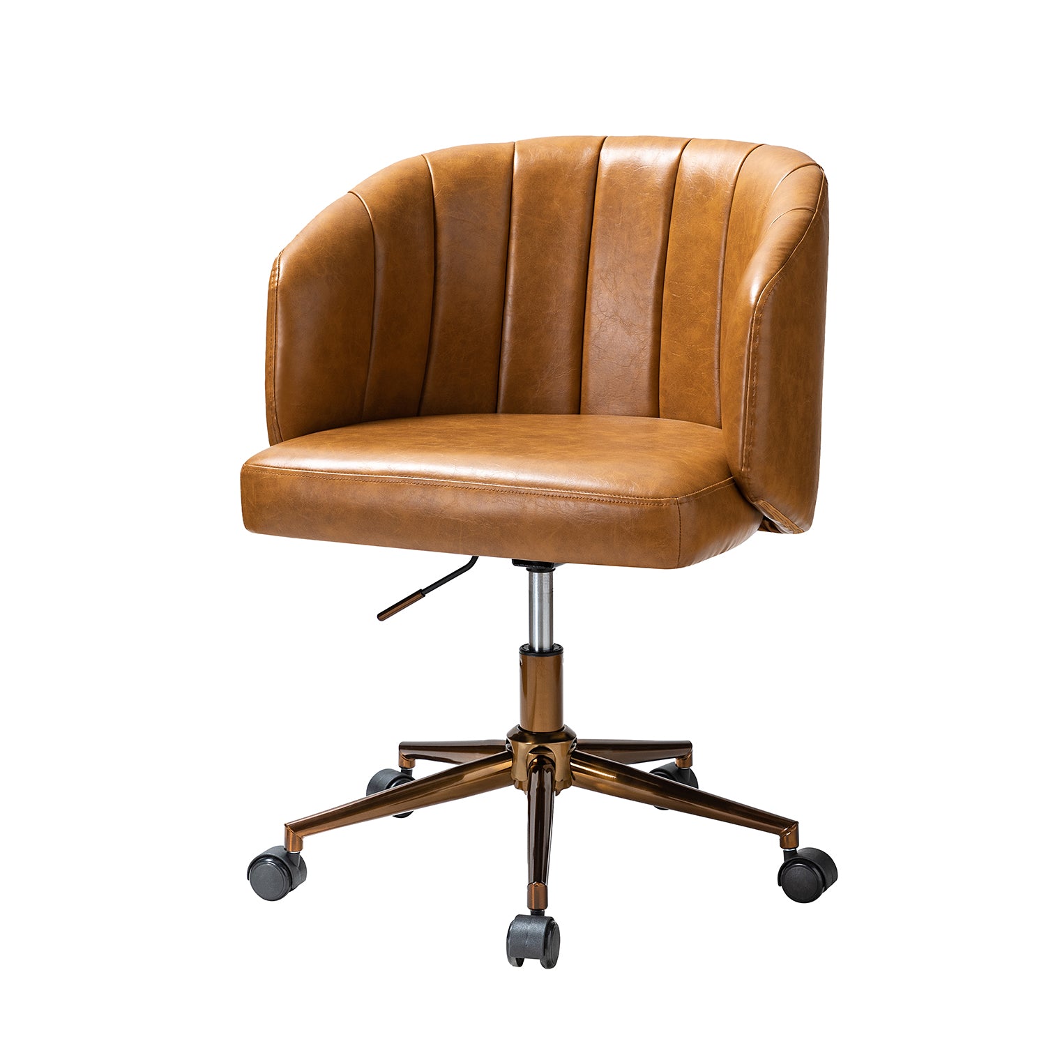 Eugene Vegan Leather Task Chair in Camel