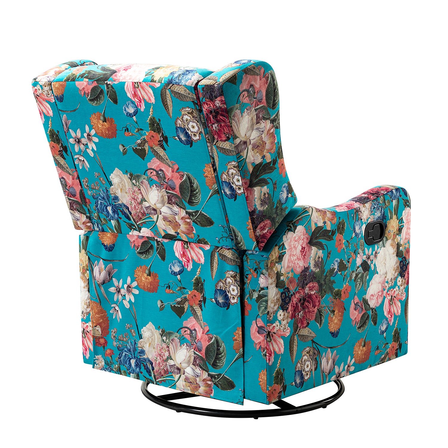 George Manual Swivel Glider Recliner in Peacock