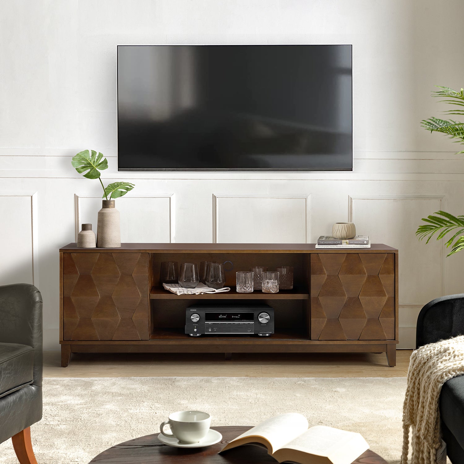 August TV Stand in Walnut
