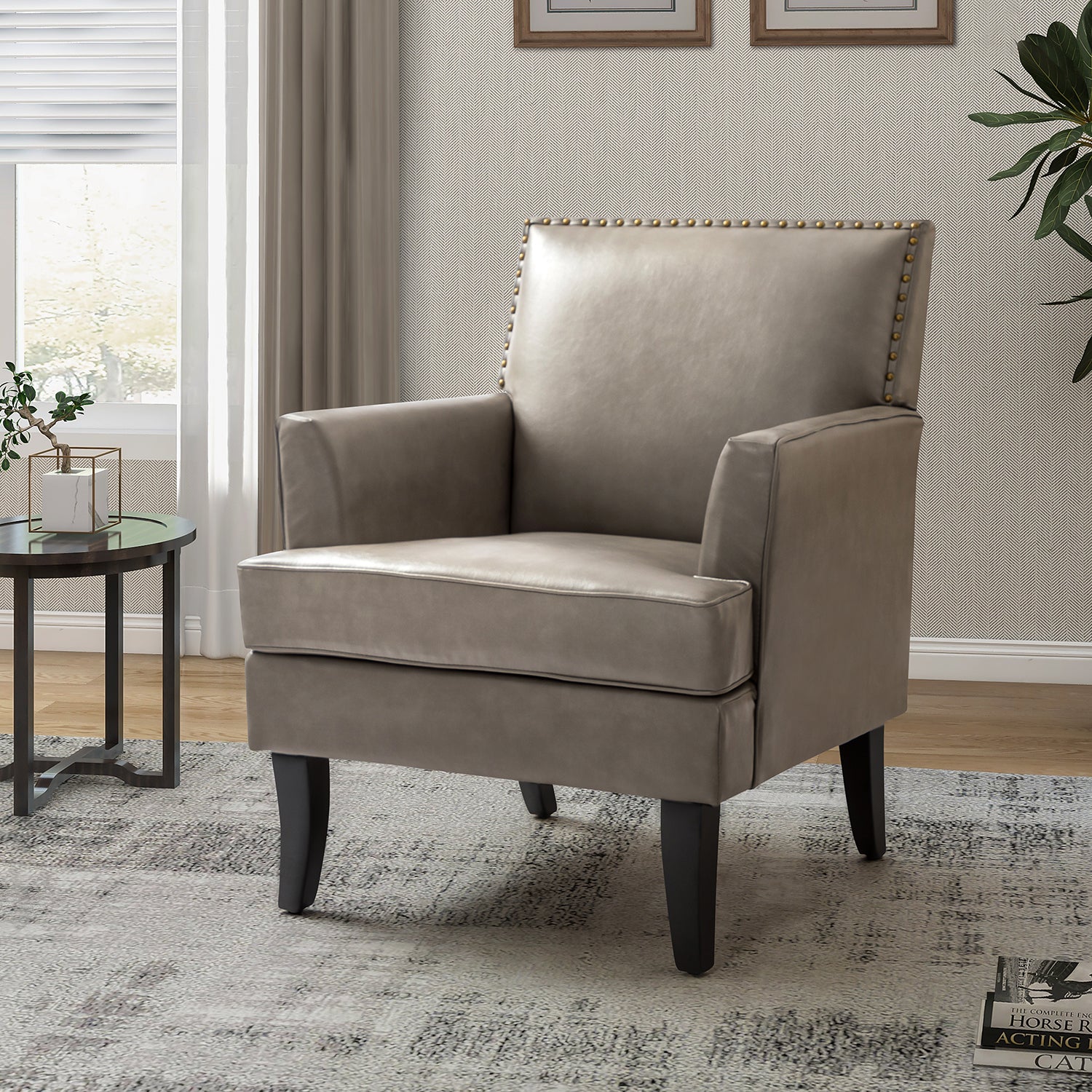 Celadon Armchair in Grey