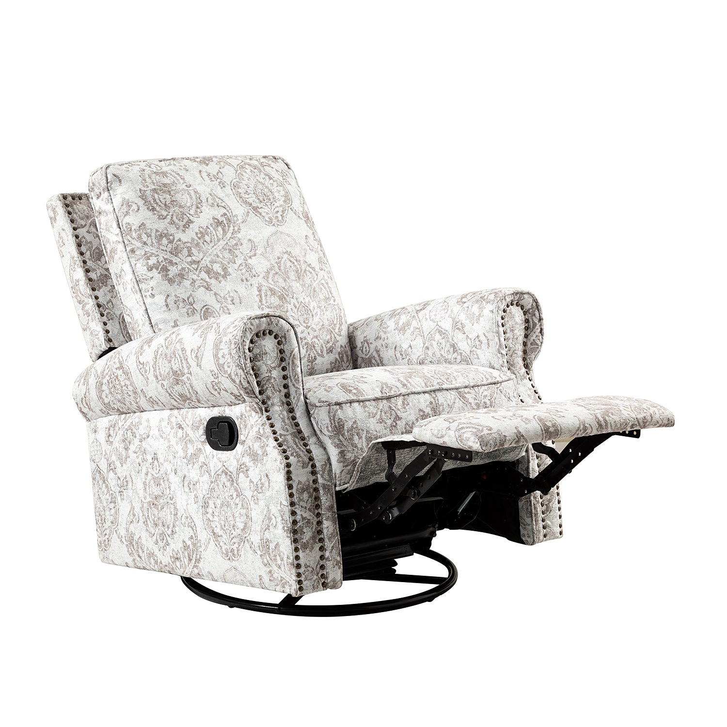 Kaspar Manual Swivel Glider Recliner in Beige