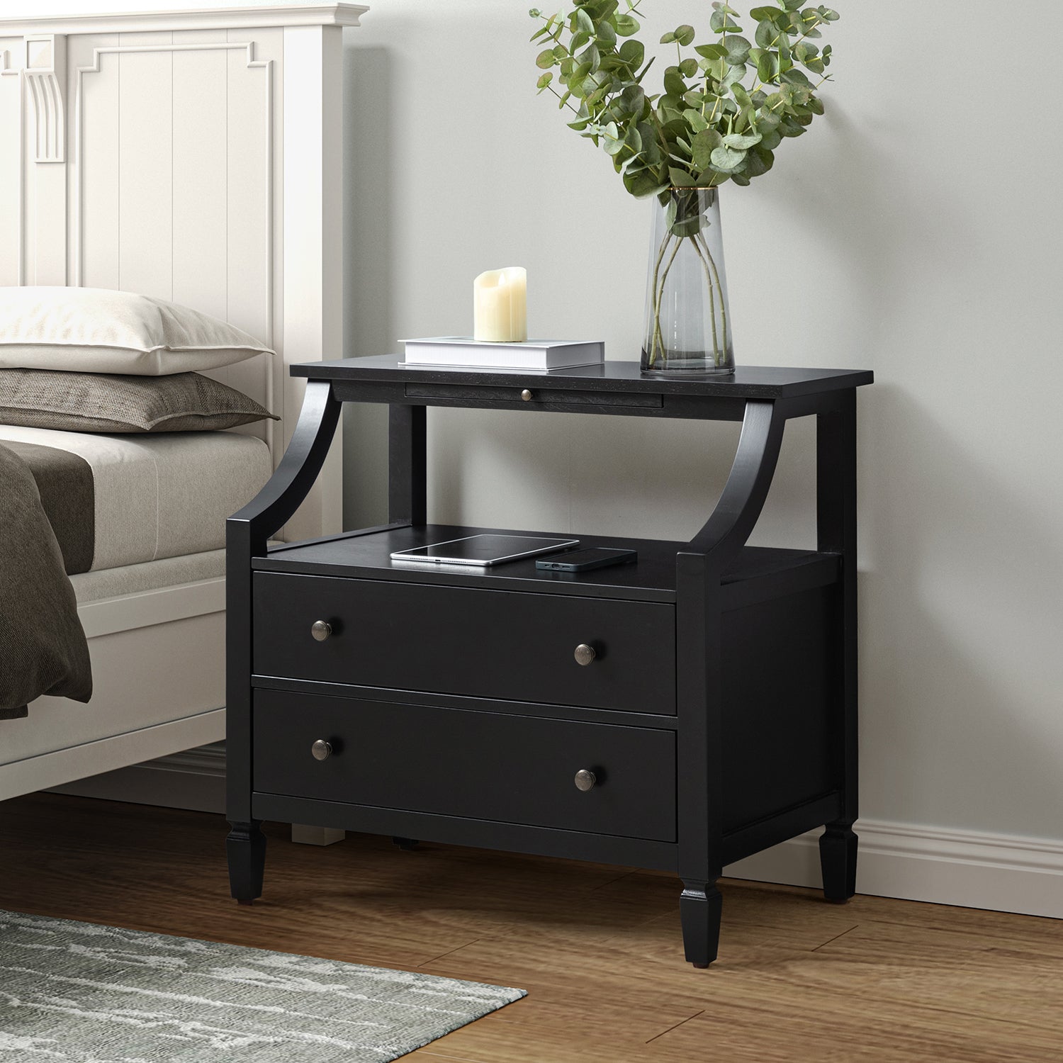 Bernadette Nightstand in Black