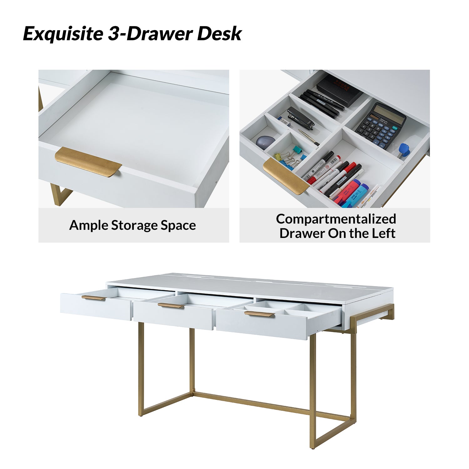 Malcolm Desk in White