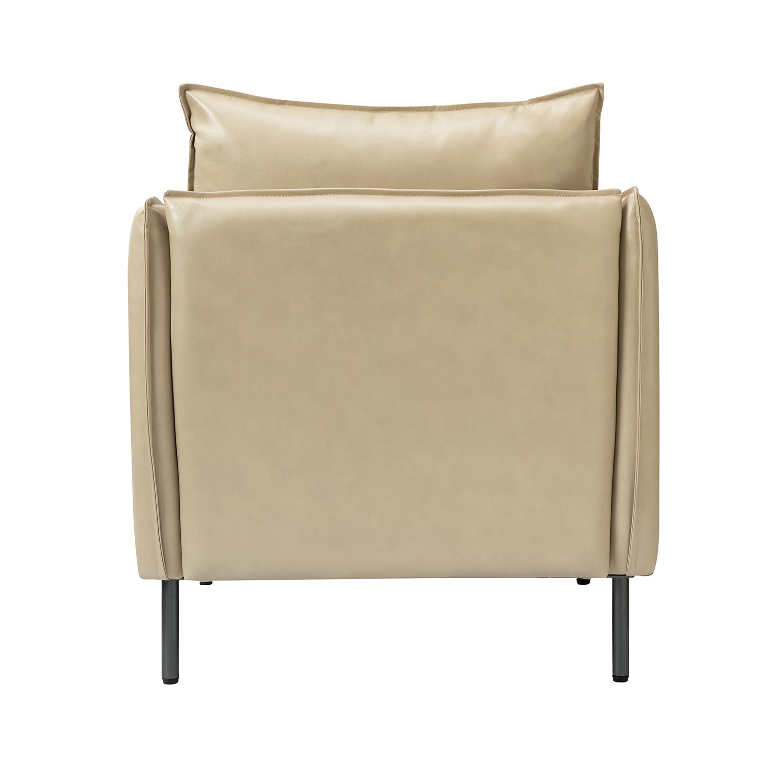 Georges Vegan Leather Armchair in Beige