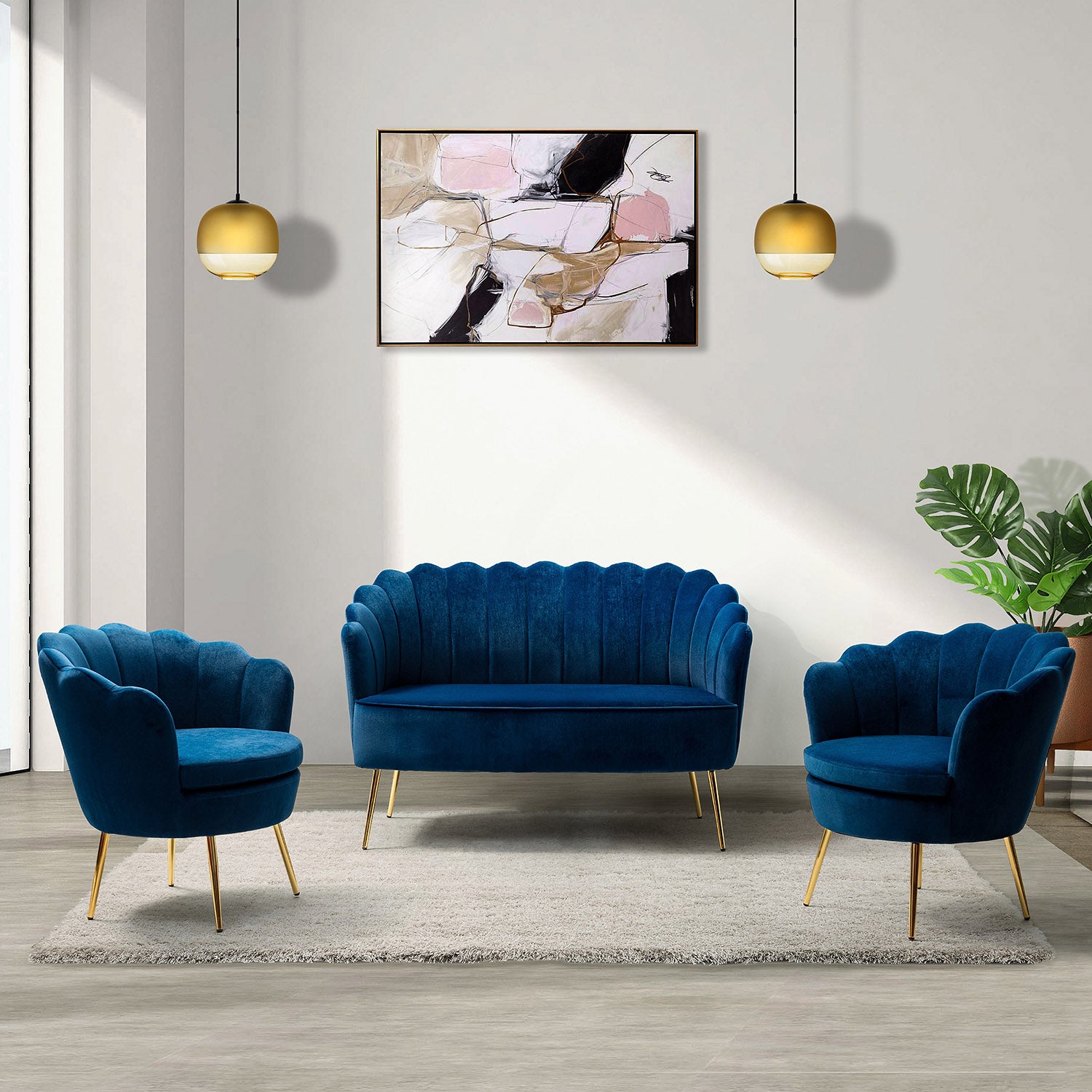 Donata Loveseat in Navy