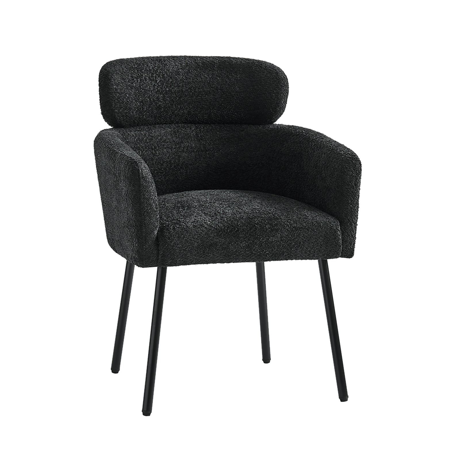 Adrian Boucle Dining Chair in Black