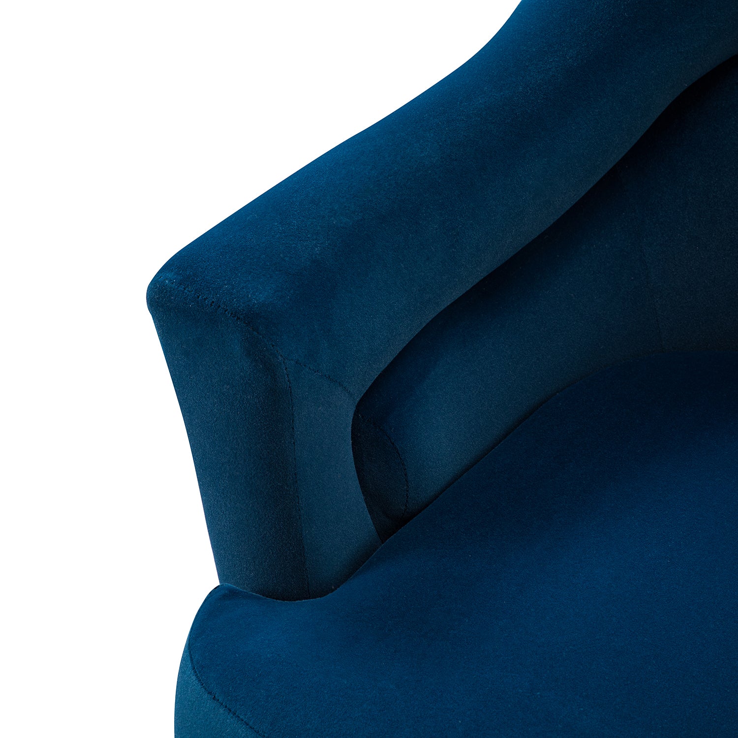 Burkhard Swivel barrel Chair in Navy