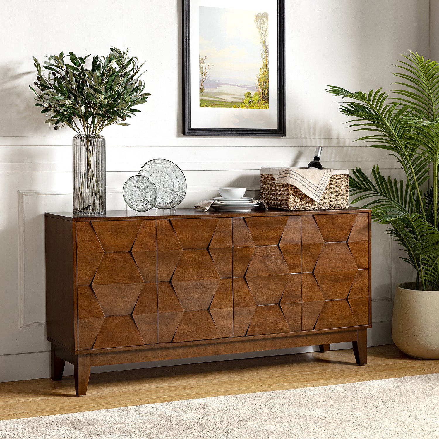 Bulanini Wide Sideboard in Walnut