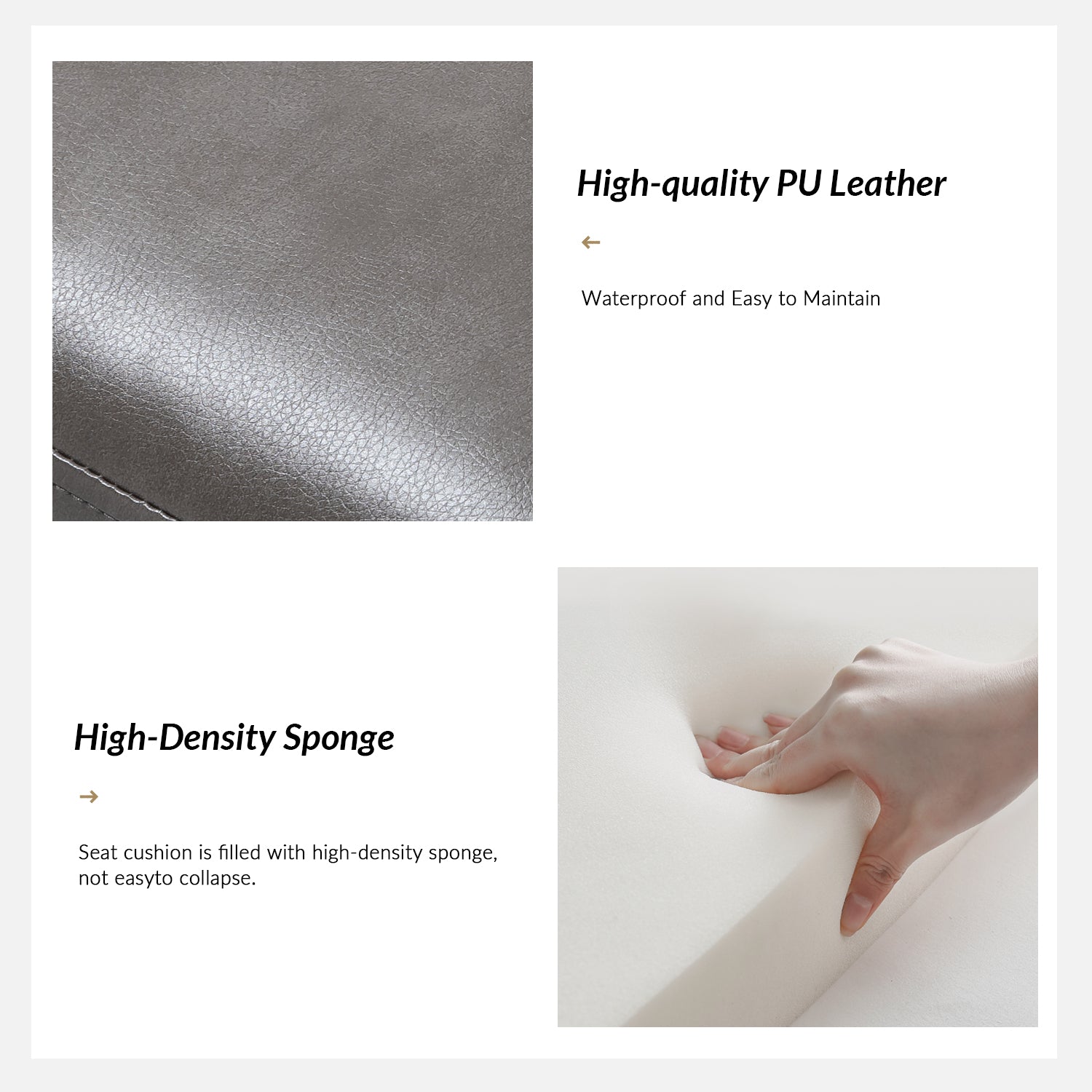 Jakob Upholstered Bench in Grey