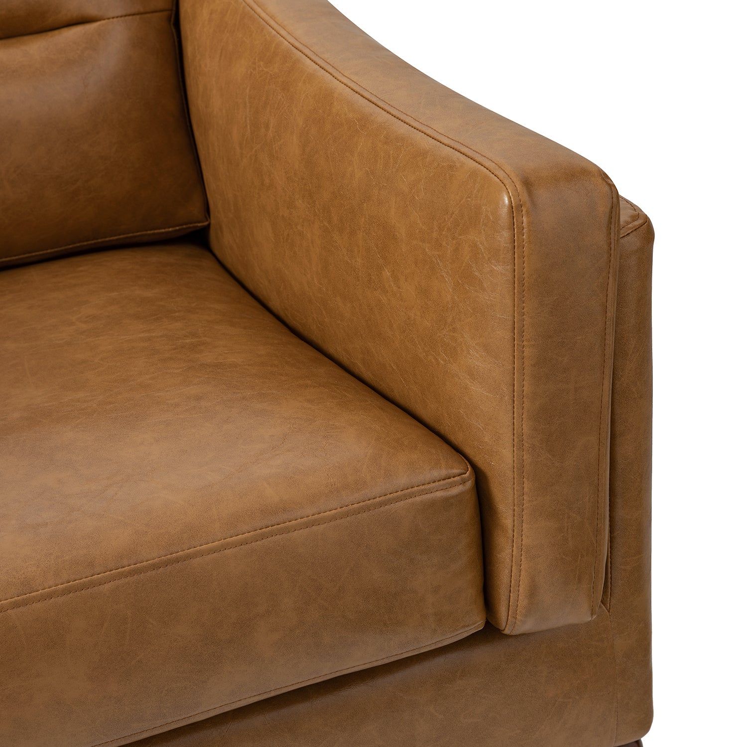 Jerome Vegan Leather Armchair in Camel