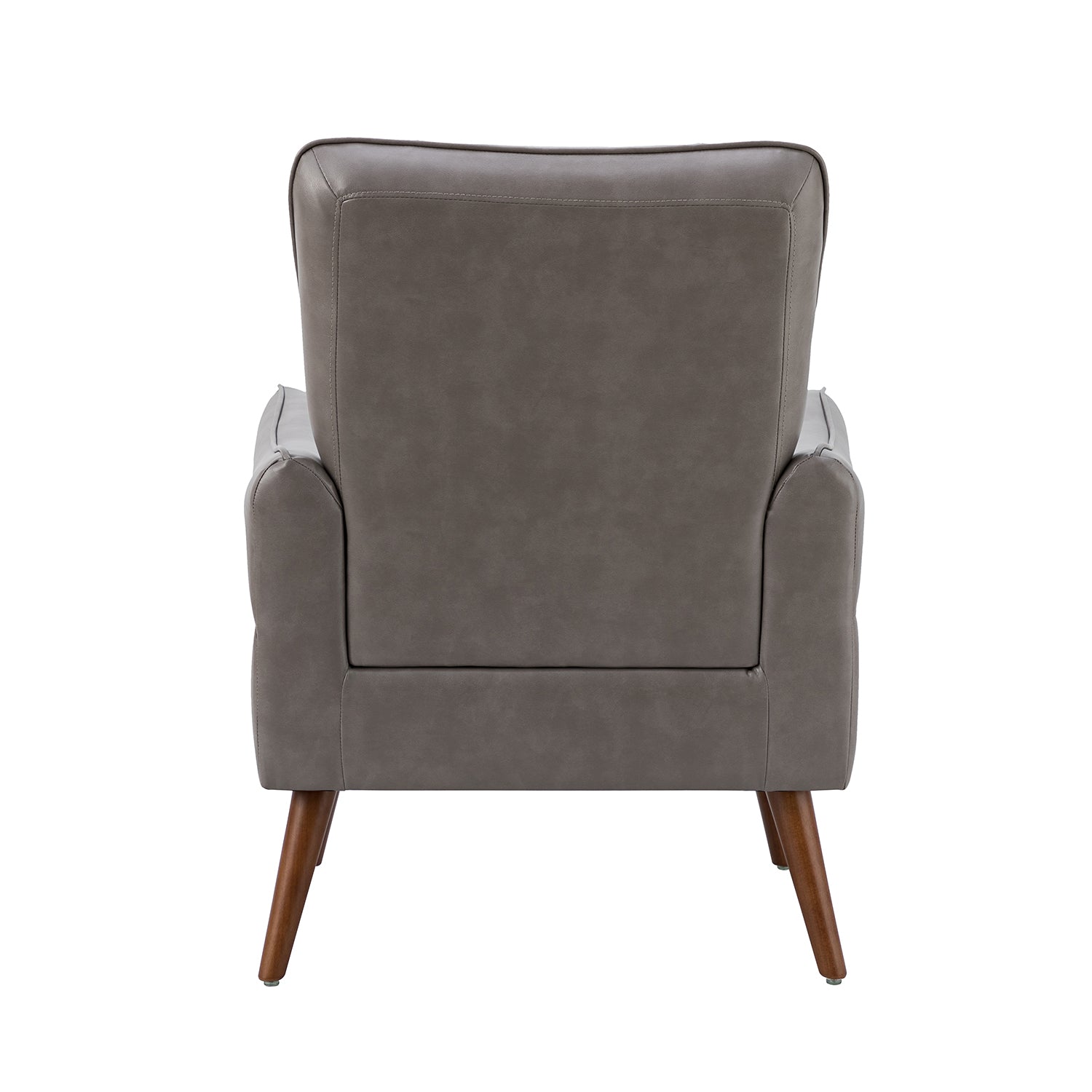 Zuri Vegan Leather Armchair in Grey