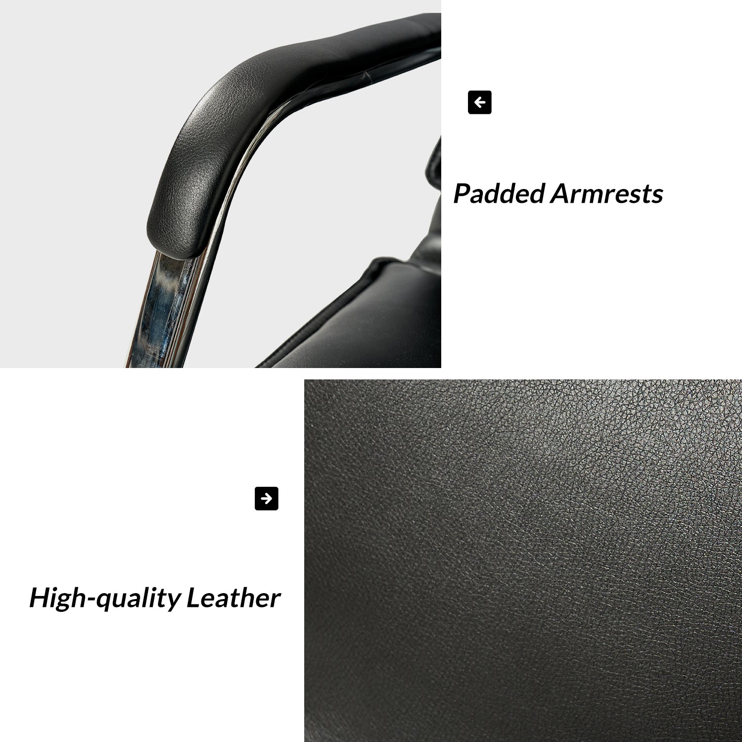 Leather Task Chair in Black