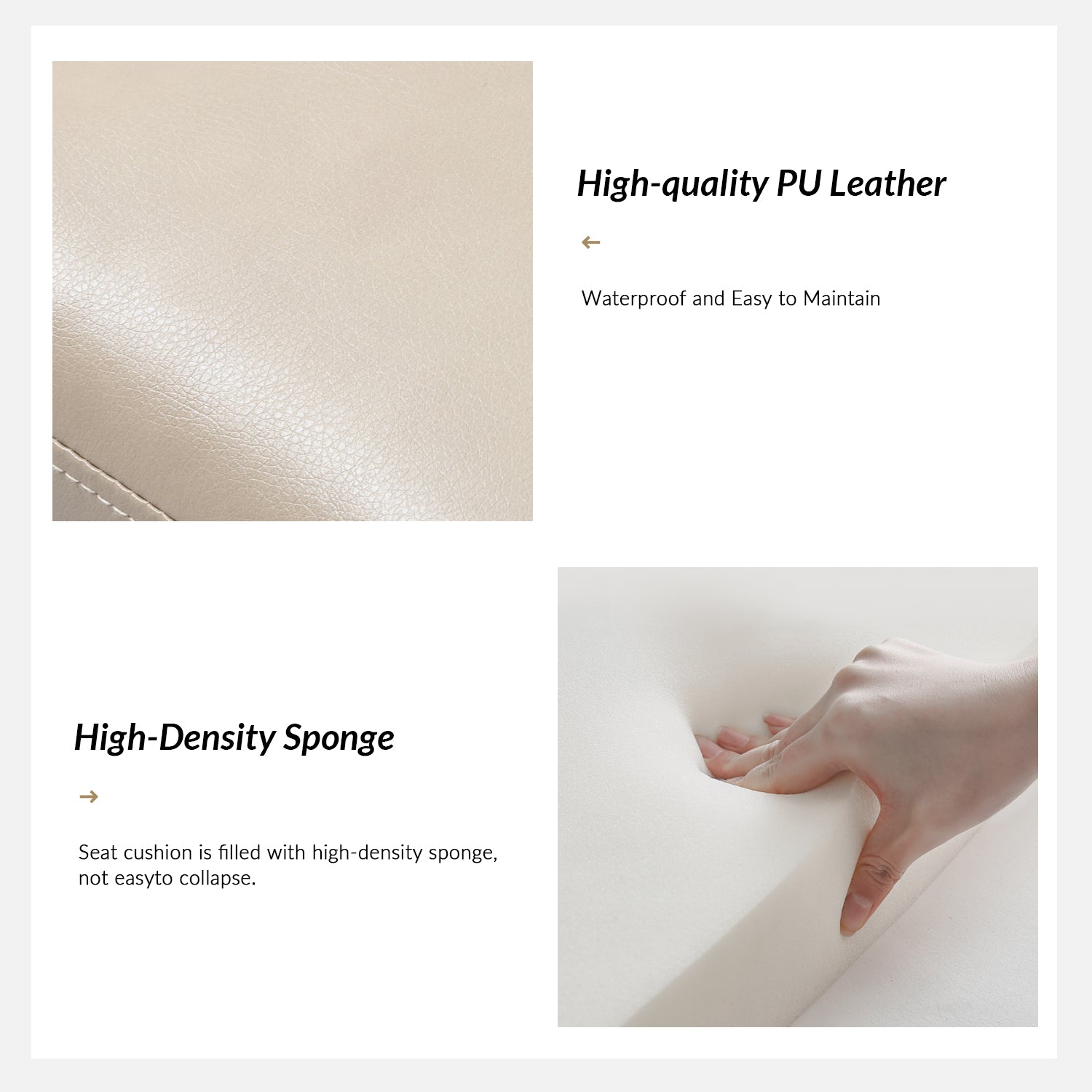 Jakob Upholstered Bench in Beige