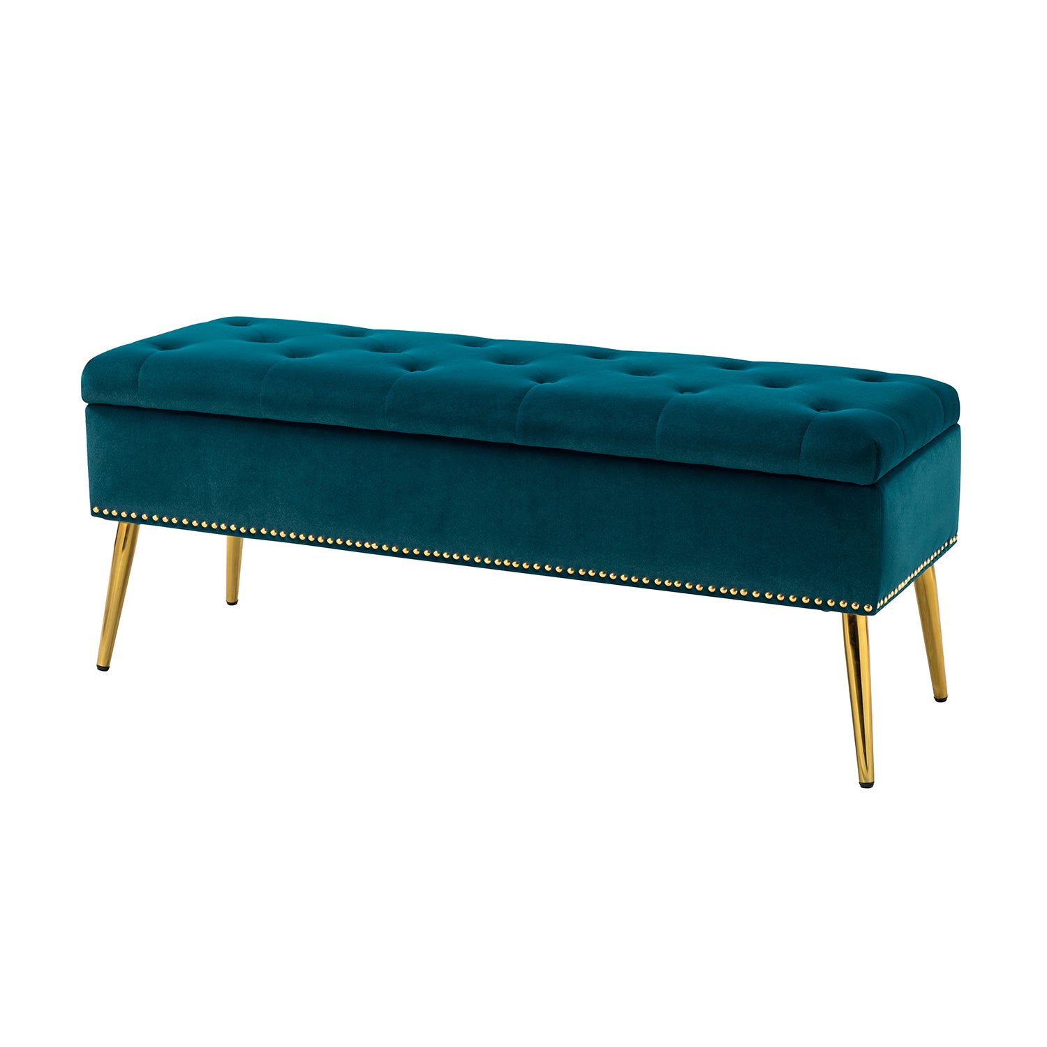 Achilles Storage Bench in Teal