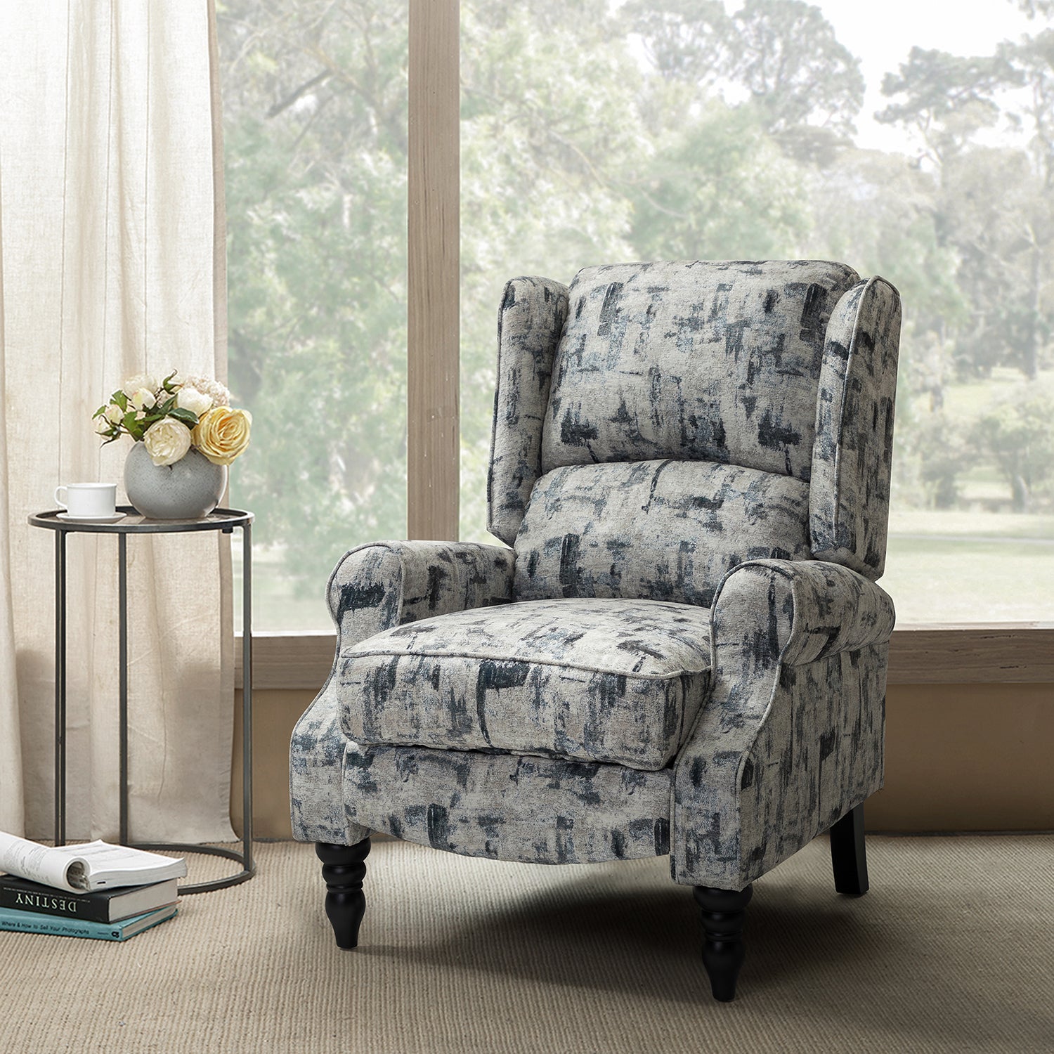 Asikli Manual Recliner in Grey