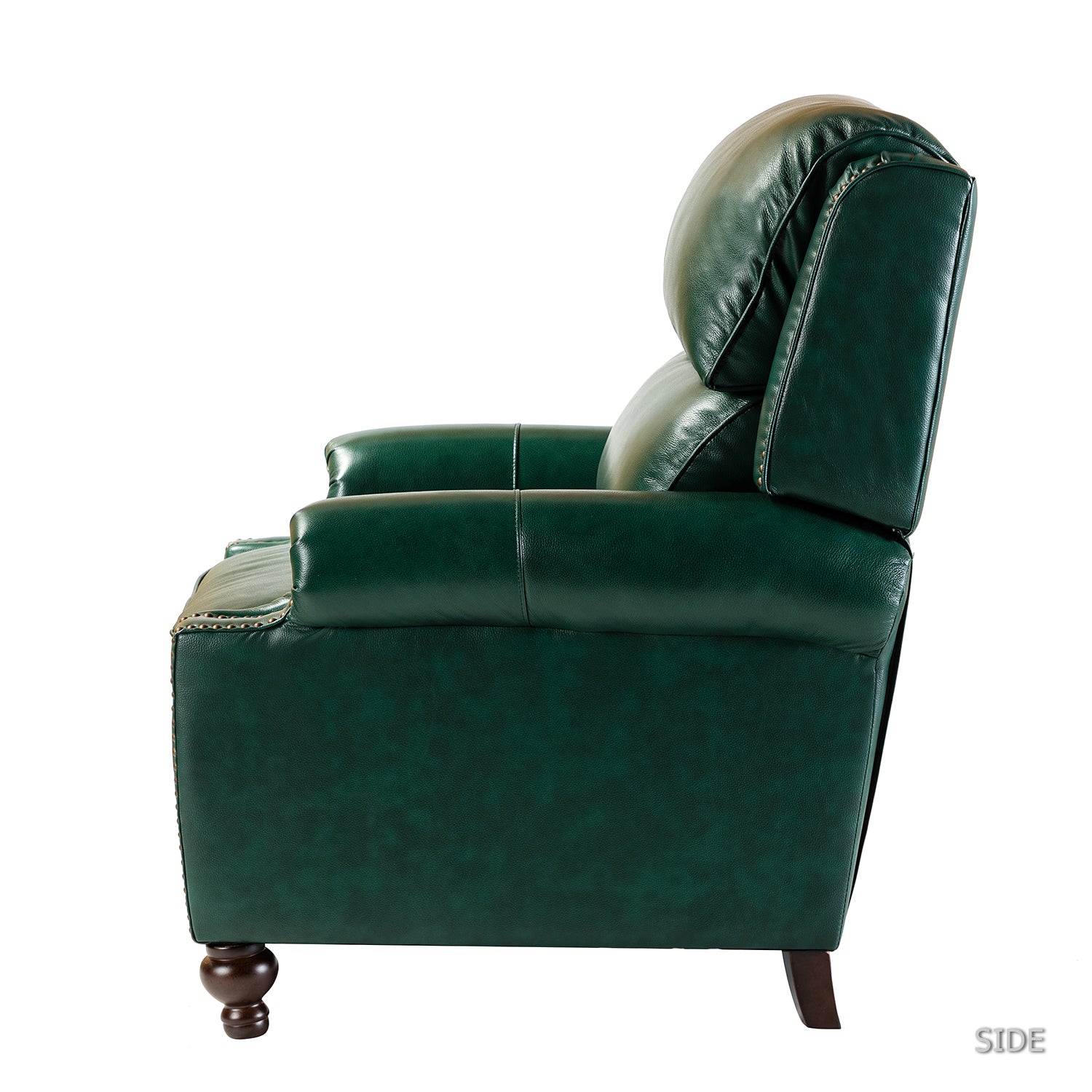 Franco Genuine Leather Recliner in Green