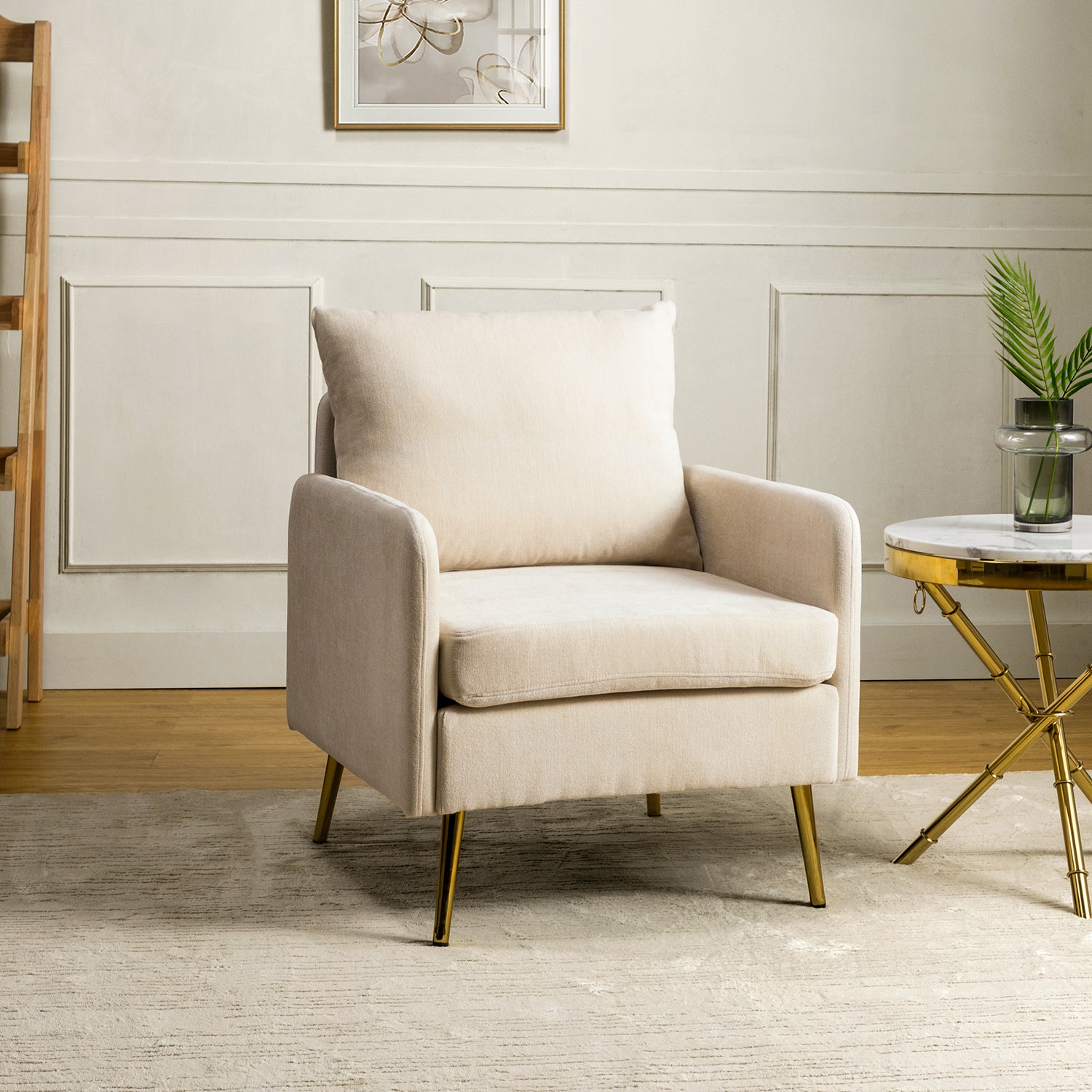 Giovann Armchair in Ivory