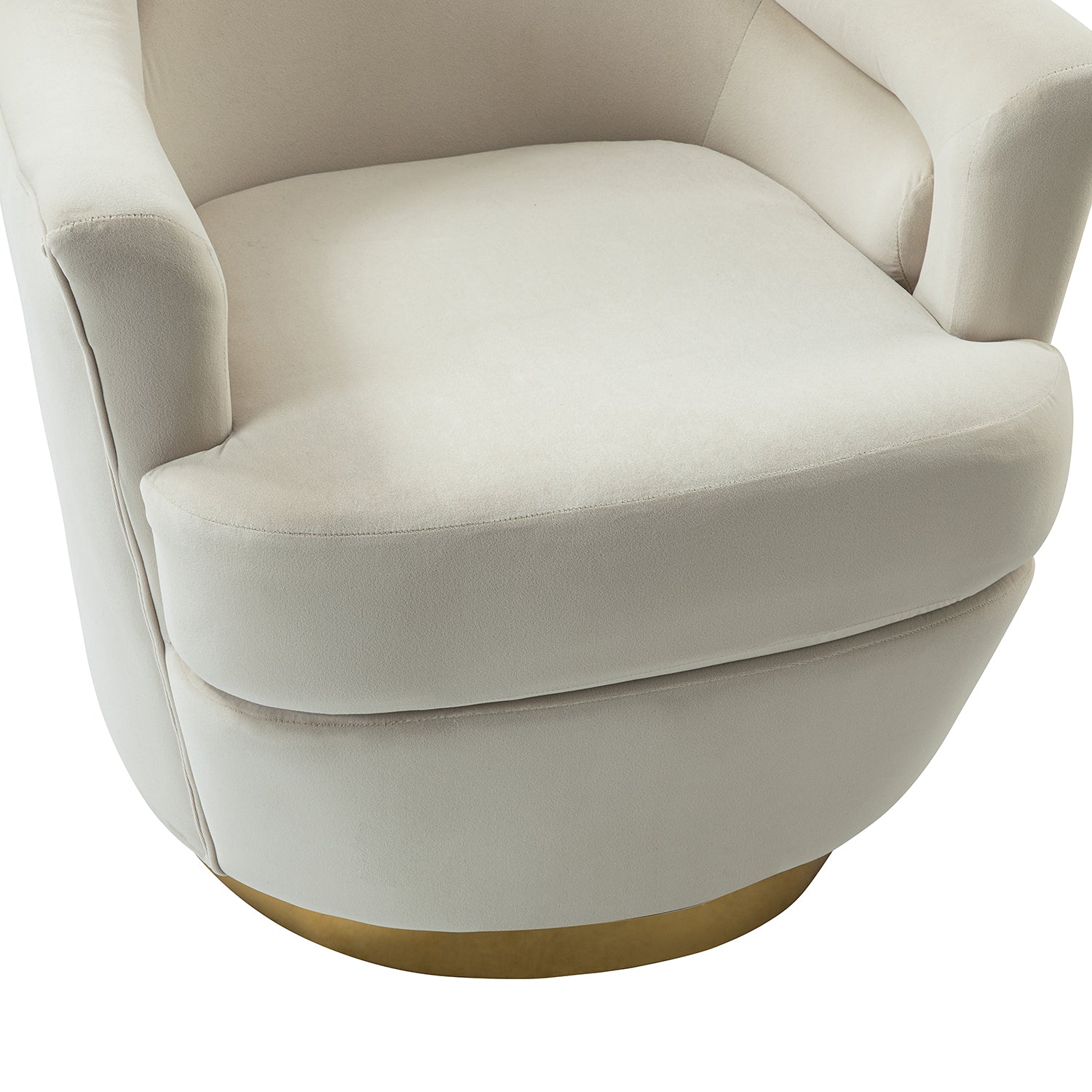 Burkhard Swivel barrel Chair in Tan