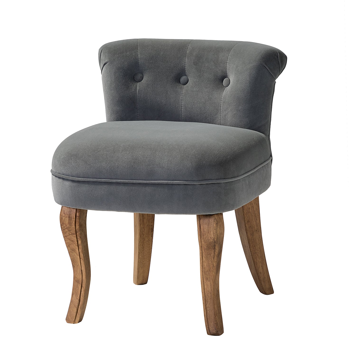 Lera Vanity Stool in Grey