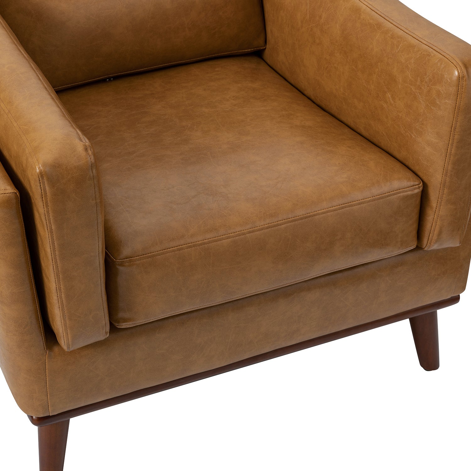 Jerome Vegan Leather Armchair in Camel