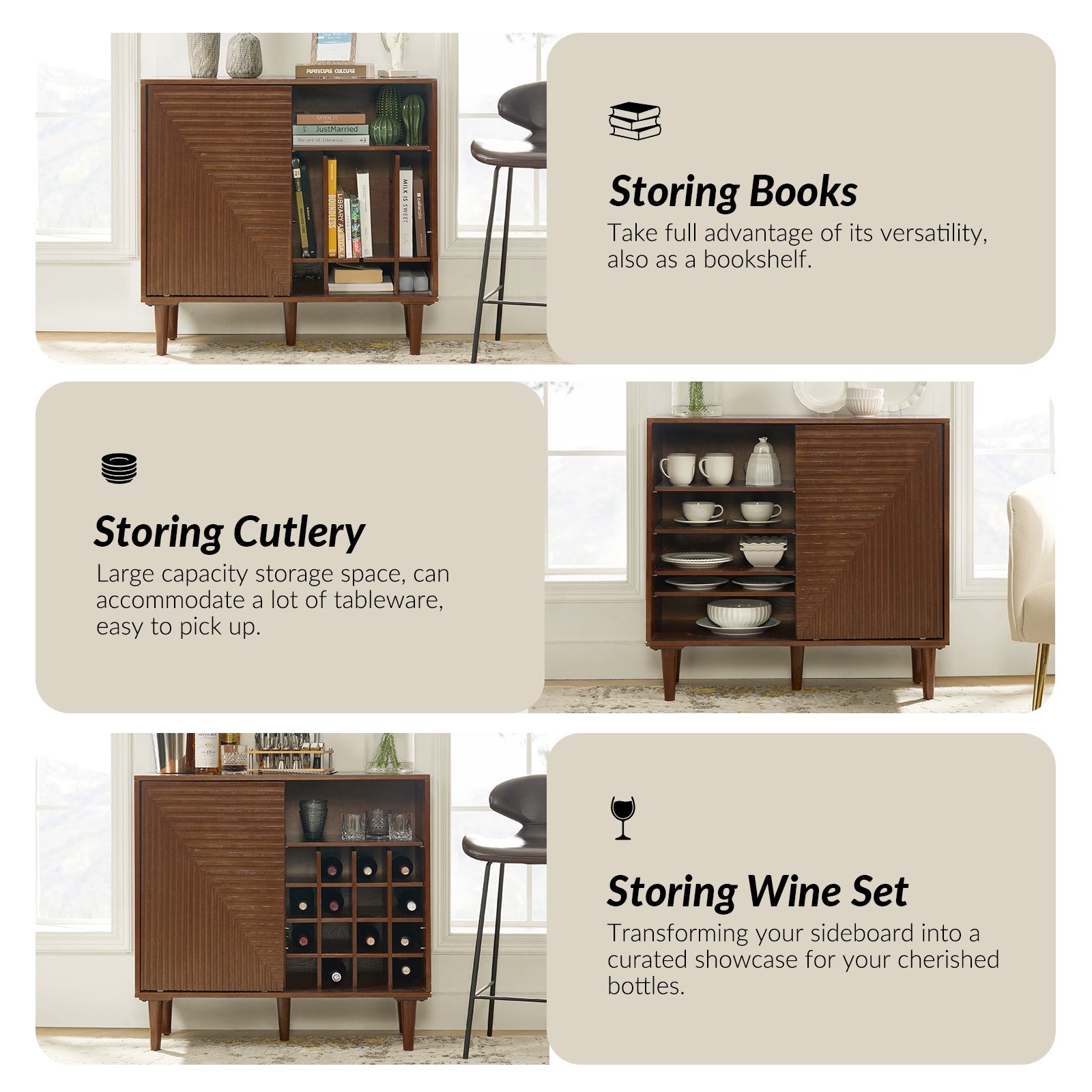 Undine Accent Cabinet in Walnut